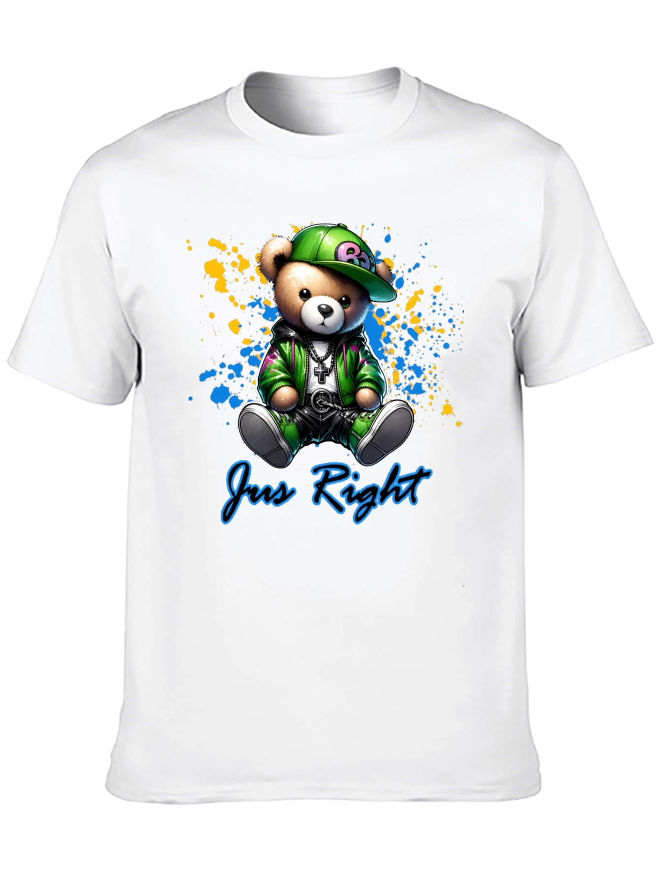 Jus Right Teddy Bear Graphic T-Shirt
