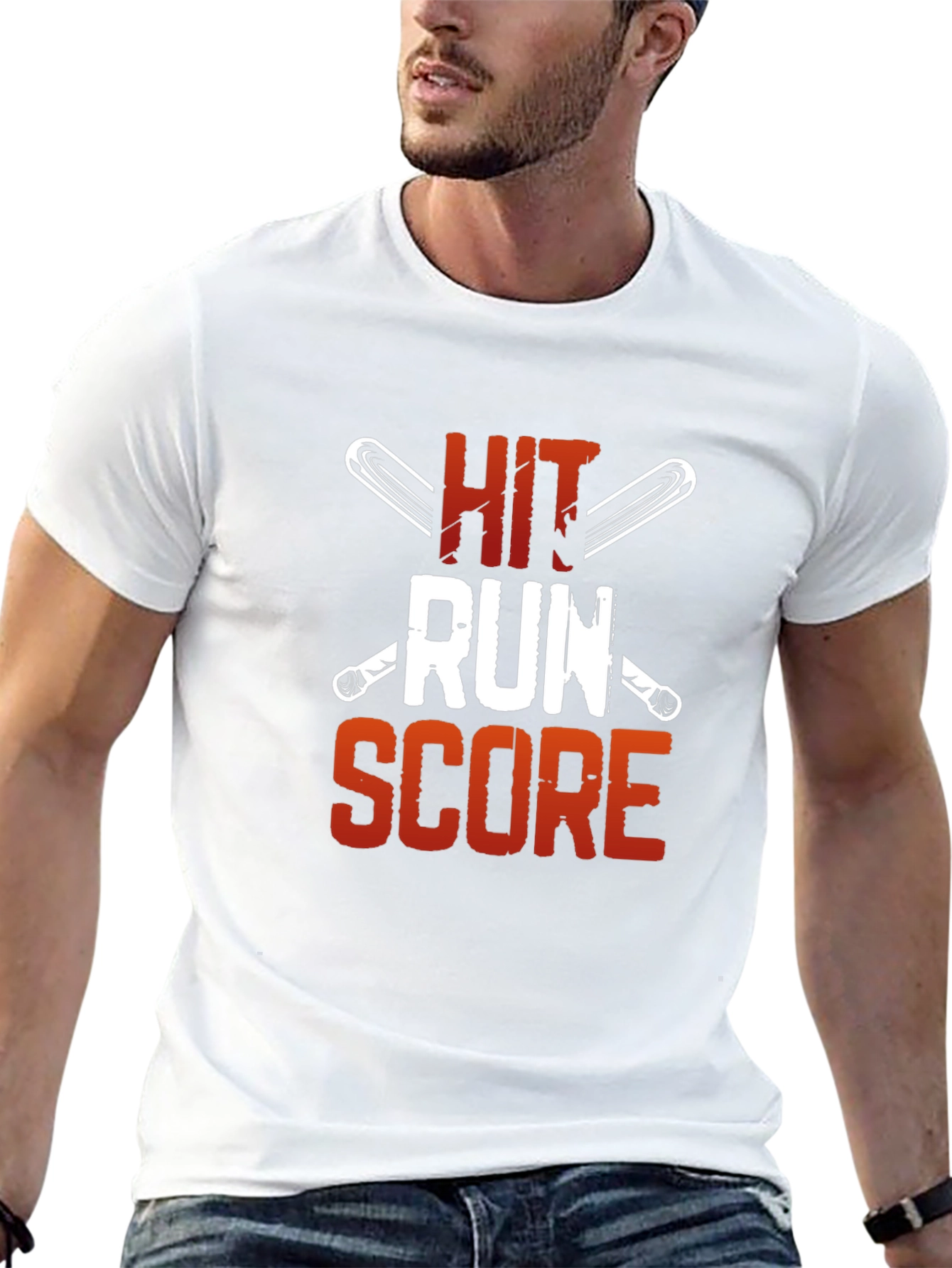 Hit Run Score Baseball T-Shirt