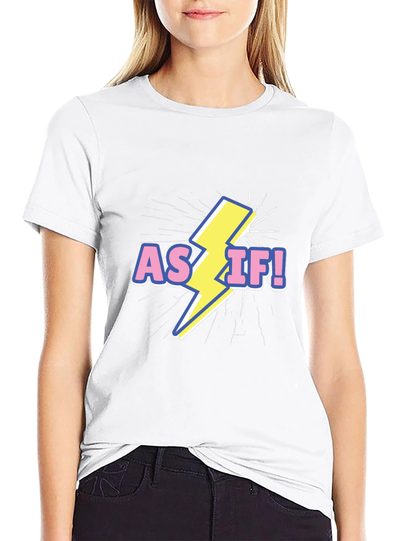 As If! Graphic T-Shirt - Black