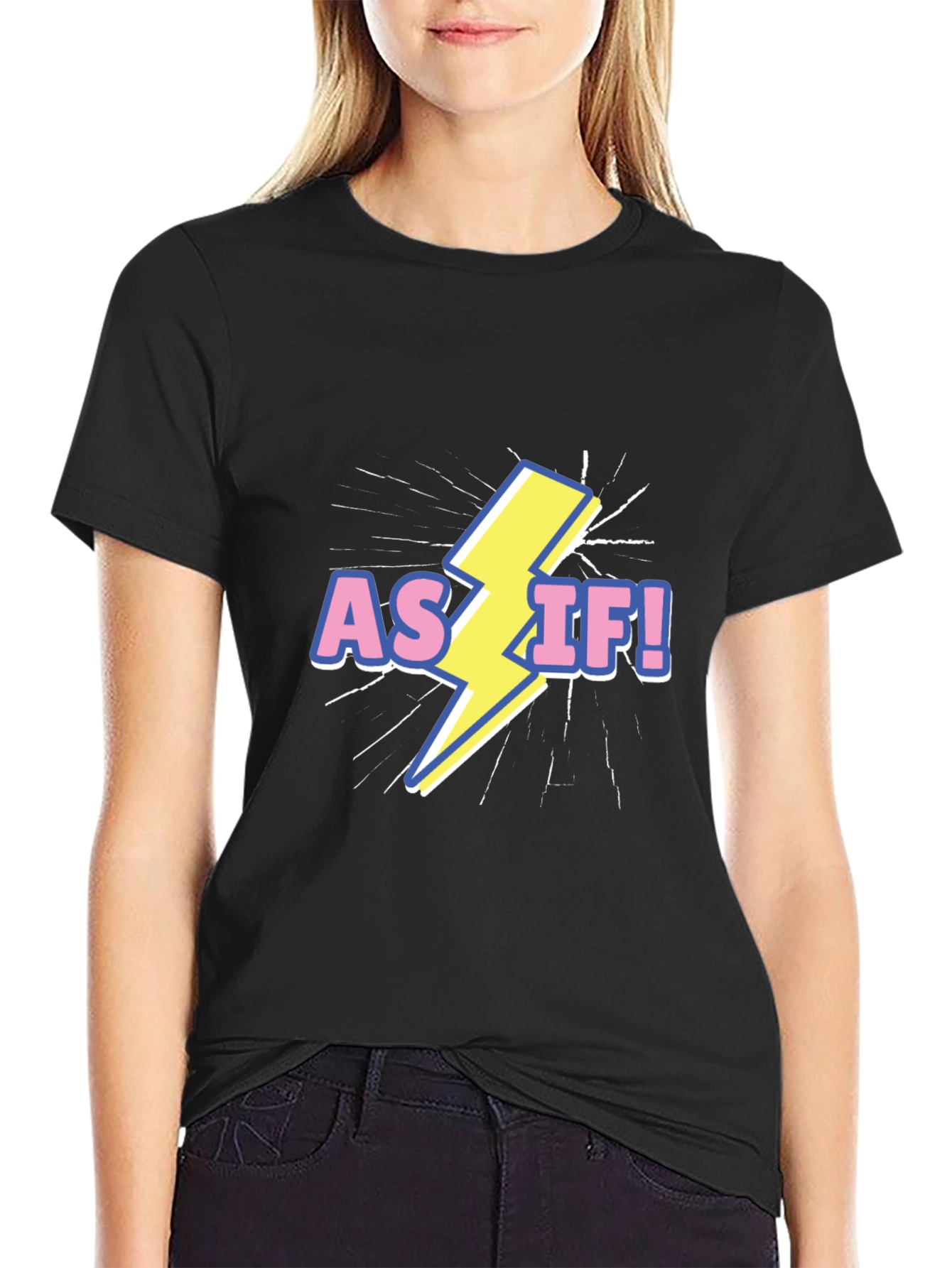 As If! Graphic T-Shirt - Black