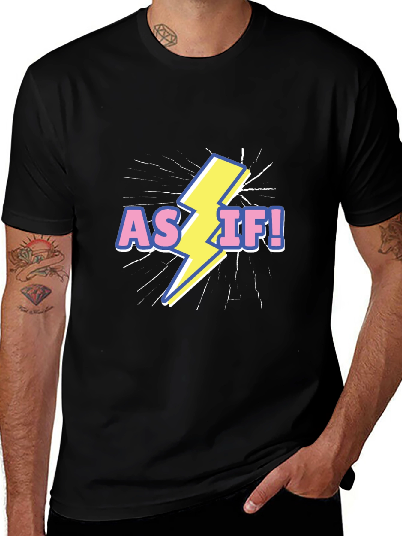 As If! Graphic T-Shirt - Black