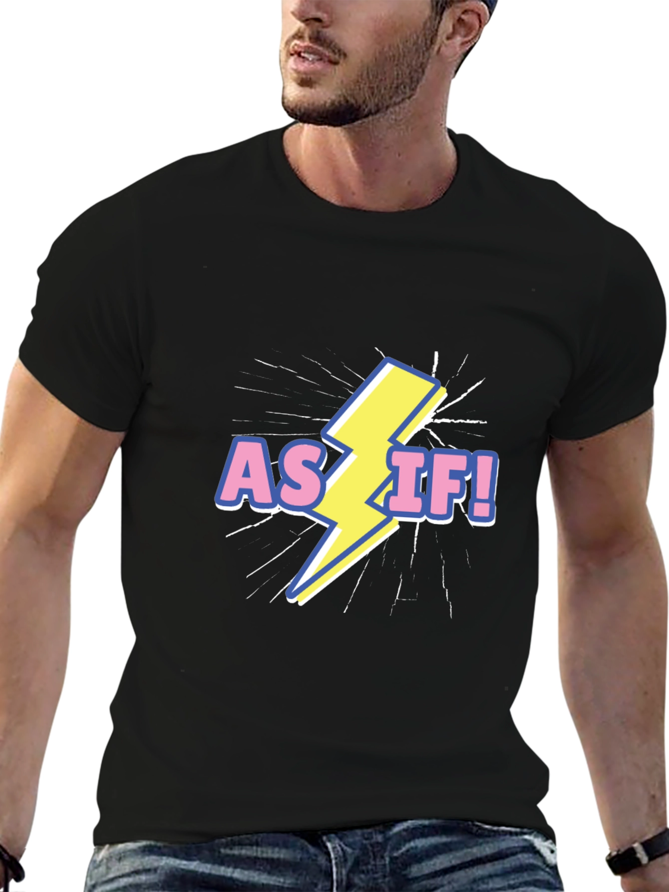 As If! Graphic T-Shirt - Black