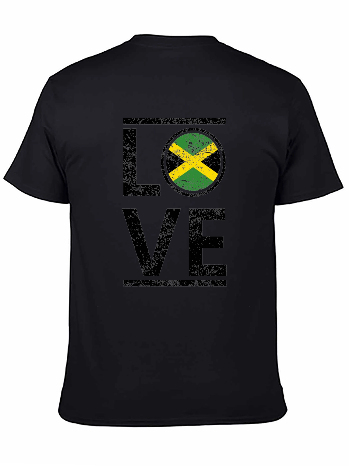 Love Jamaica Flag T-Shirt - Distressed Design