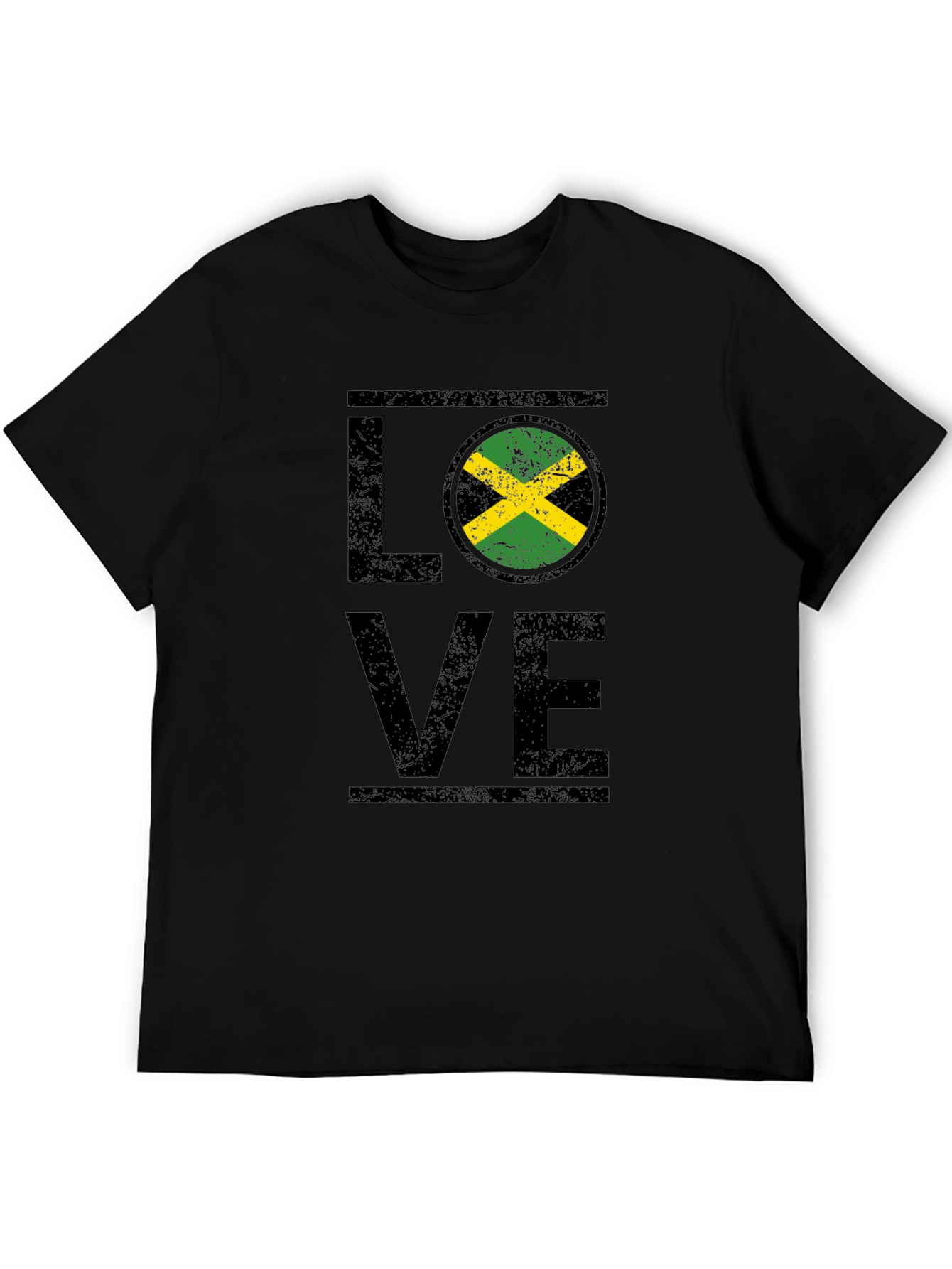 Love Jamaica Flag T-Shirt - Distressed Design