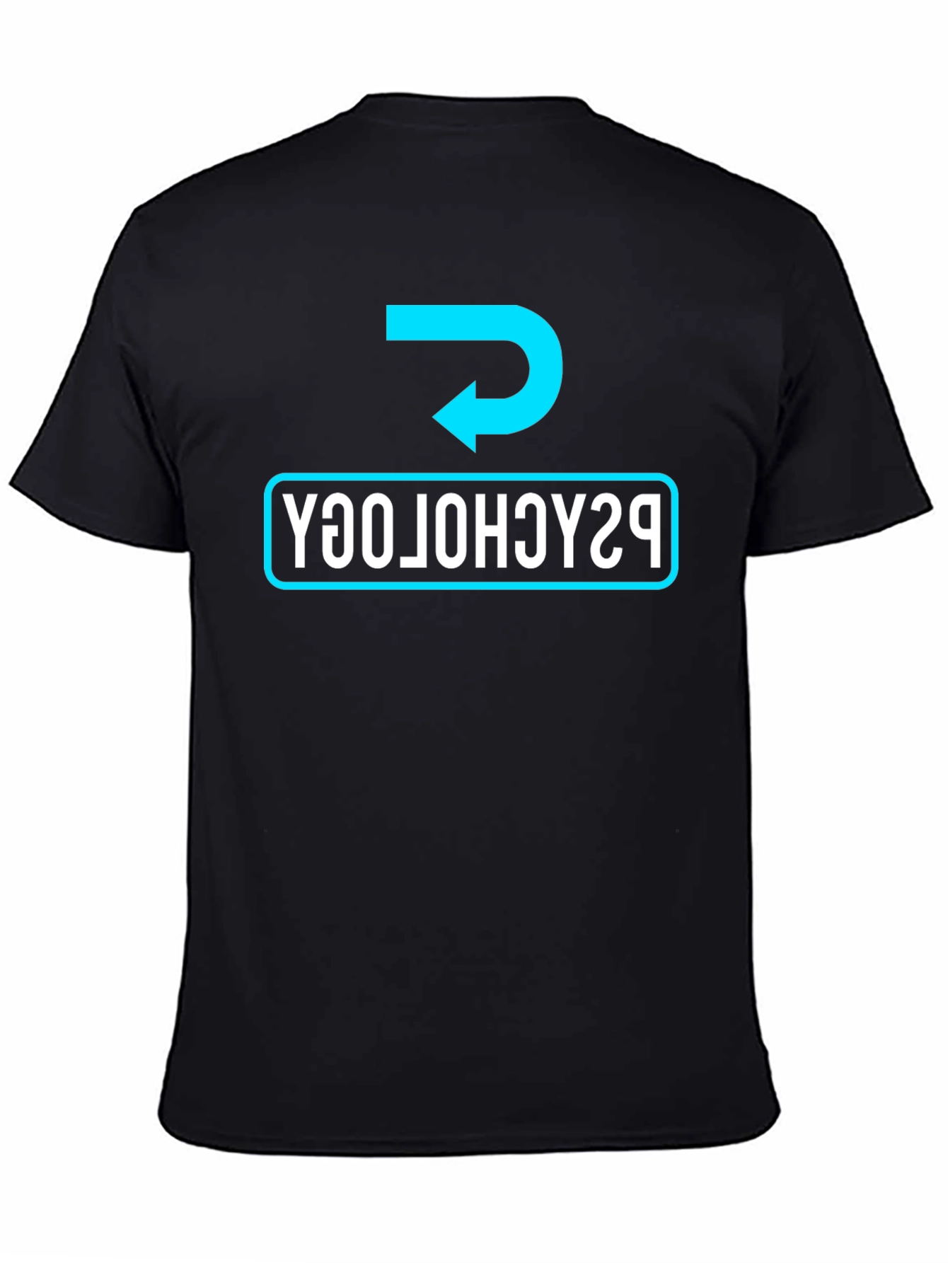 Psychology Backwards T-Shirt - Mens Black Tee