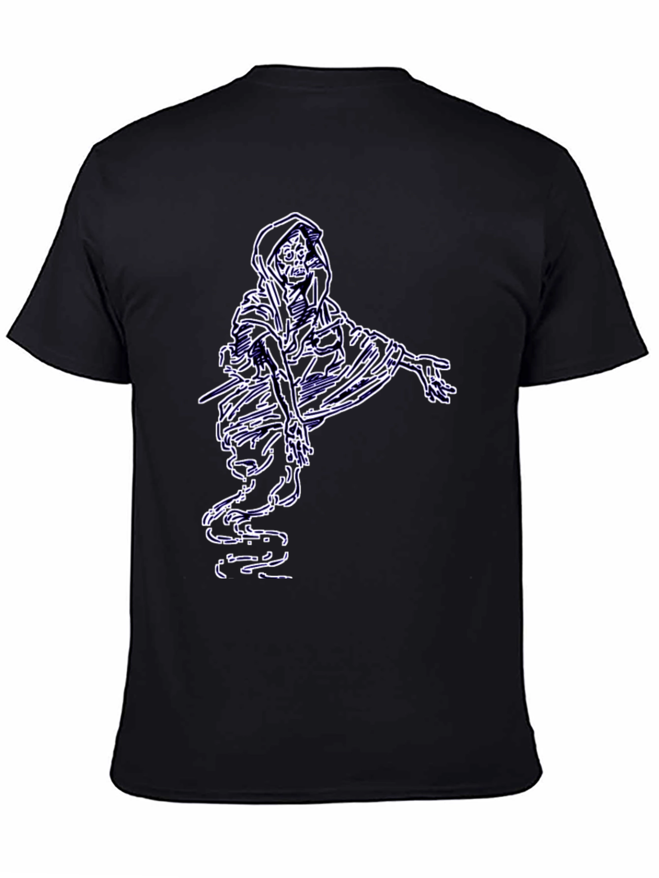 Grim Reaper Graphic Tee - Black Cotton T-Shirt
