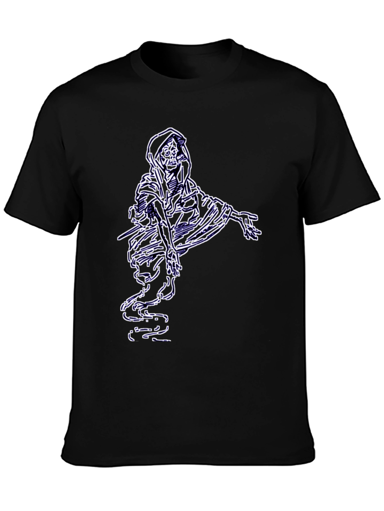 Grim Reaper Graphic Tee - Black Cotton T-Shirt