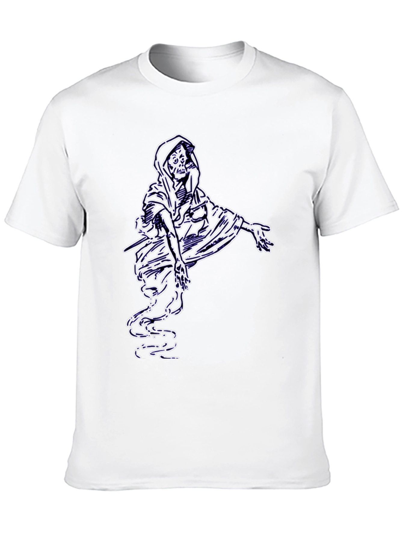 Grim Reaper Graphic Tee - Black Cotton T-Shirt