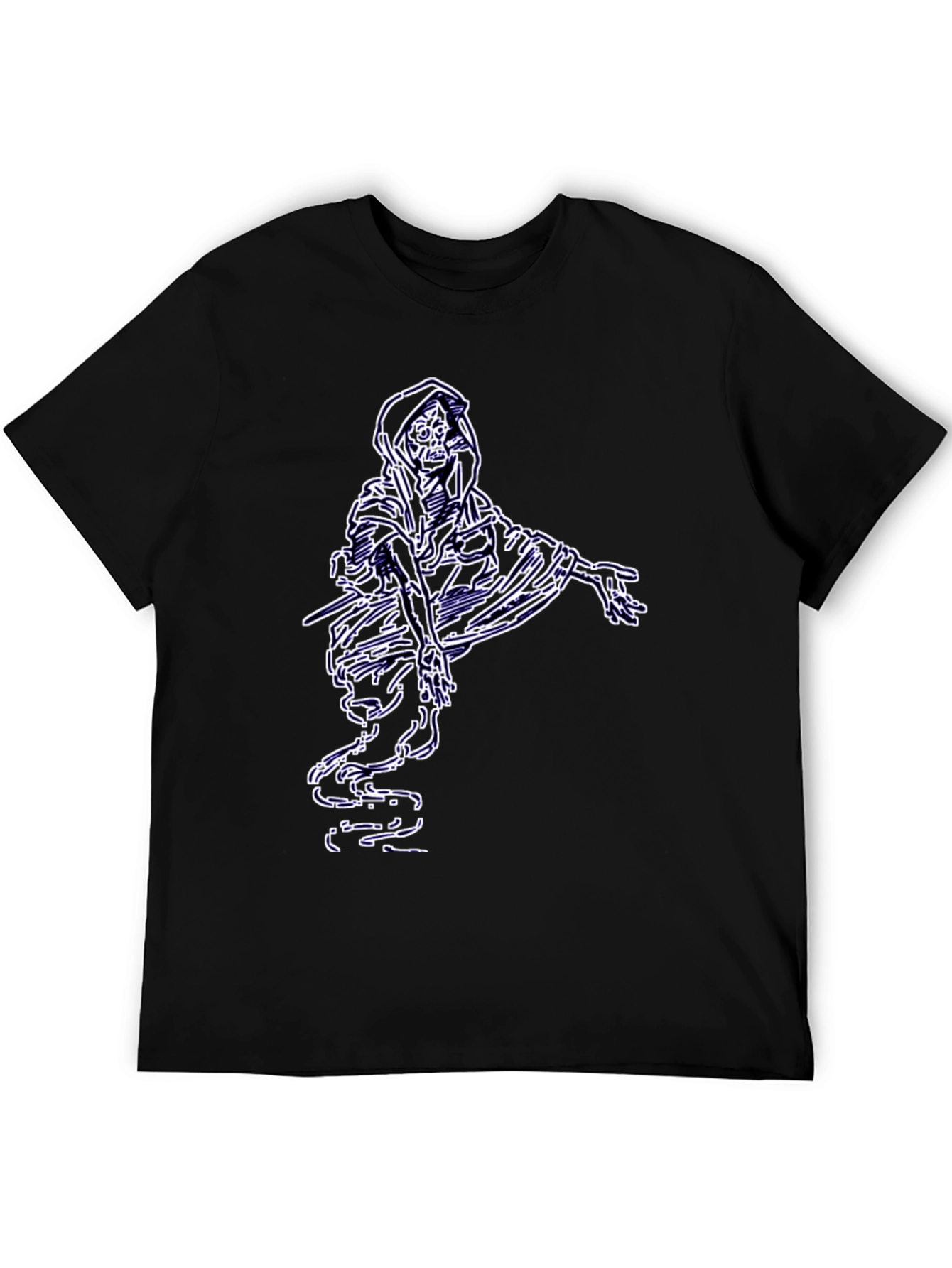Grim Reaper Graphic Tee - Black Cotton T-Shirt