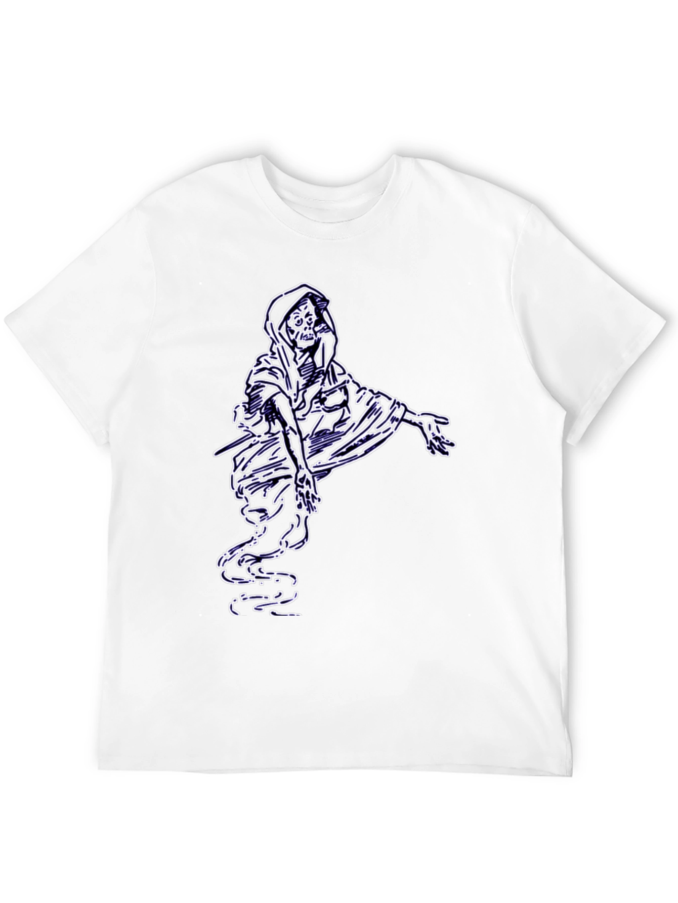 Grim Reaper Graphic Tee - Black Cotton T-Shirt