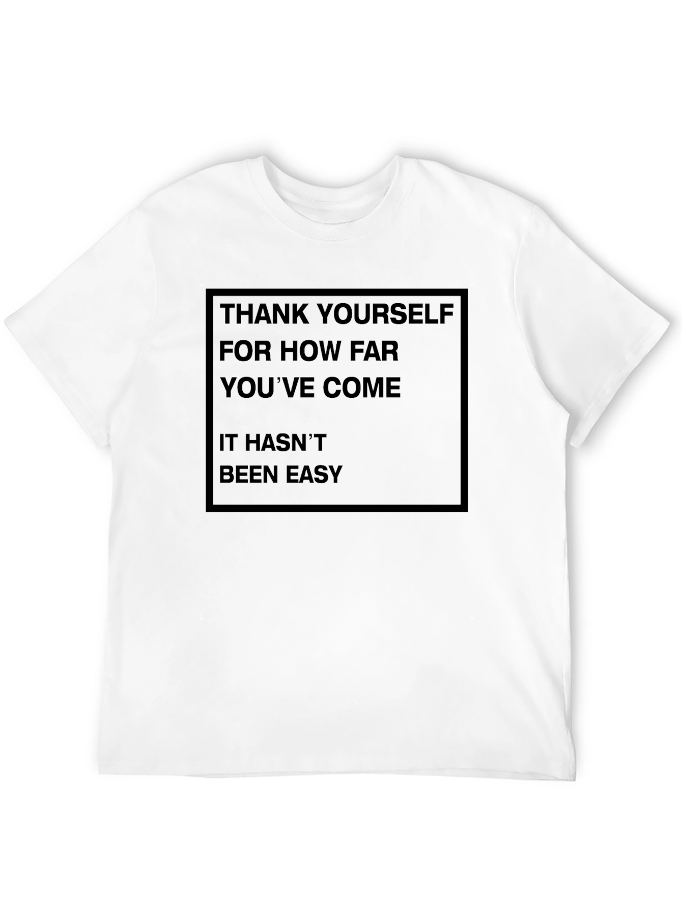 Motivational Black T-Shirt: Thank Yourself