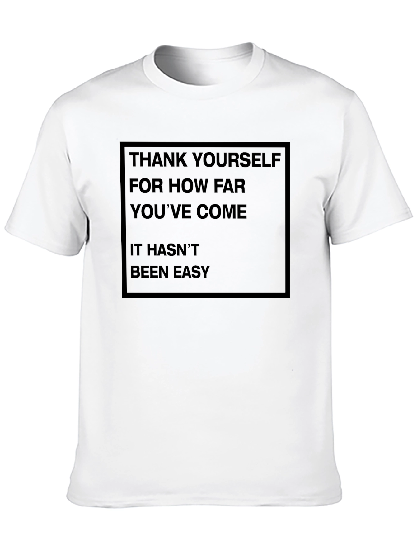 Motivational Black T-Shirt: Thank Yourself
