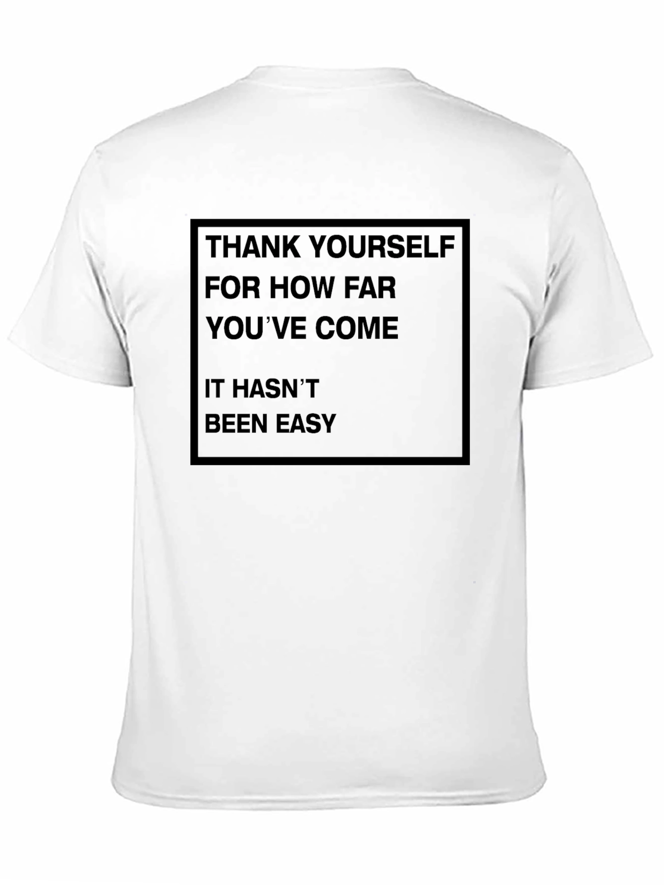 Motivational Black T-Shirt: Thank Yourself