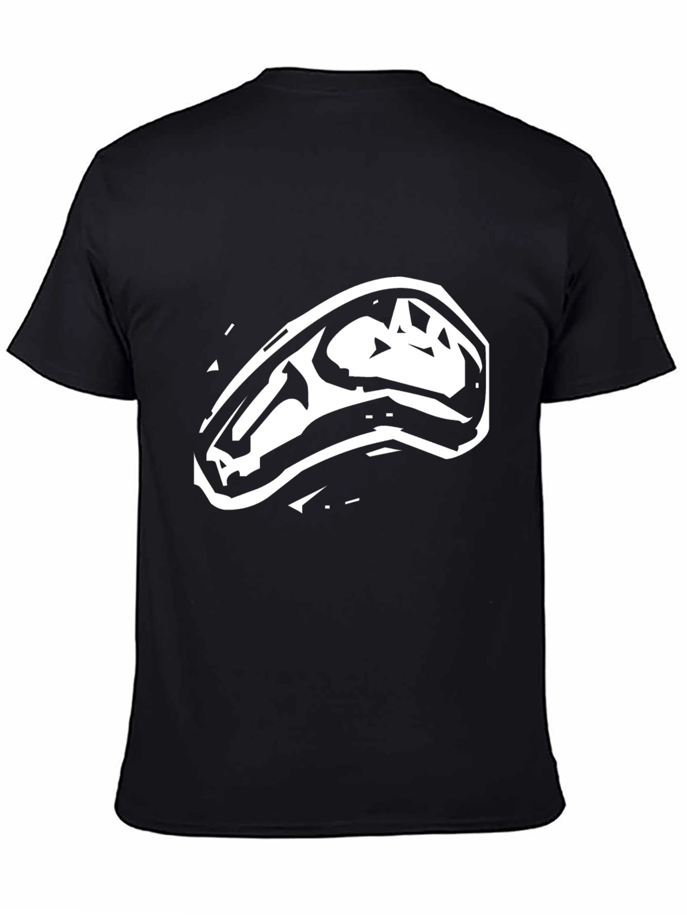 Dinosaur Skull Graphic Tee - Mens Black T-Shirt