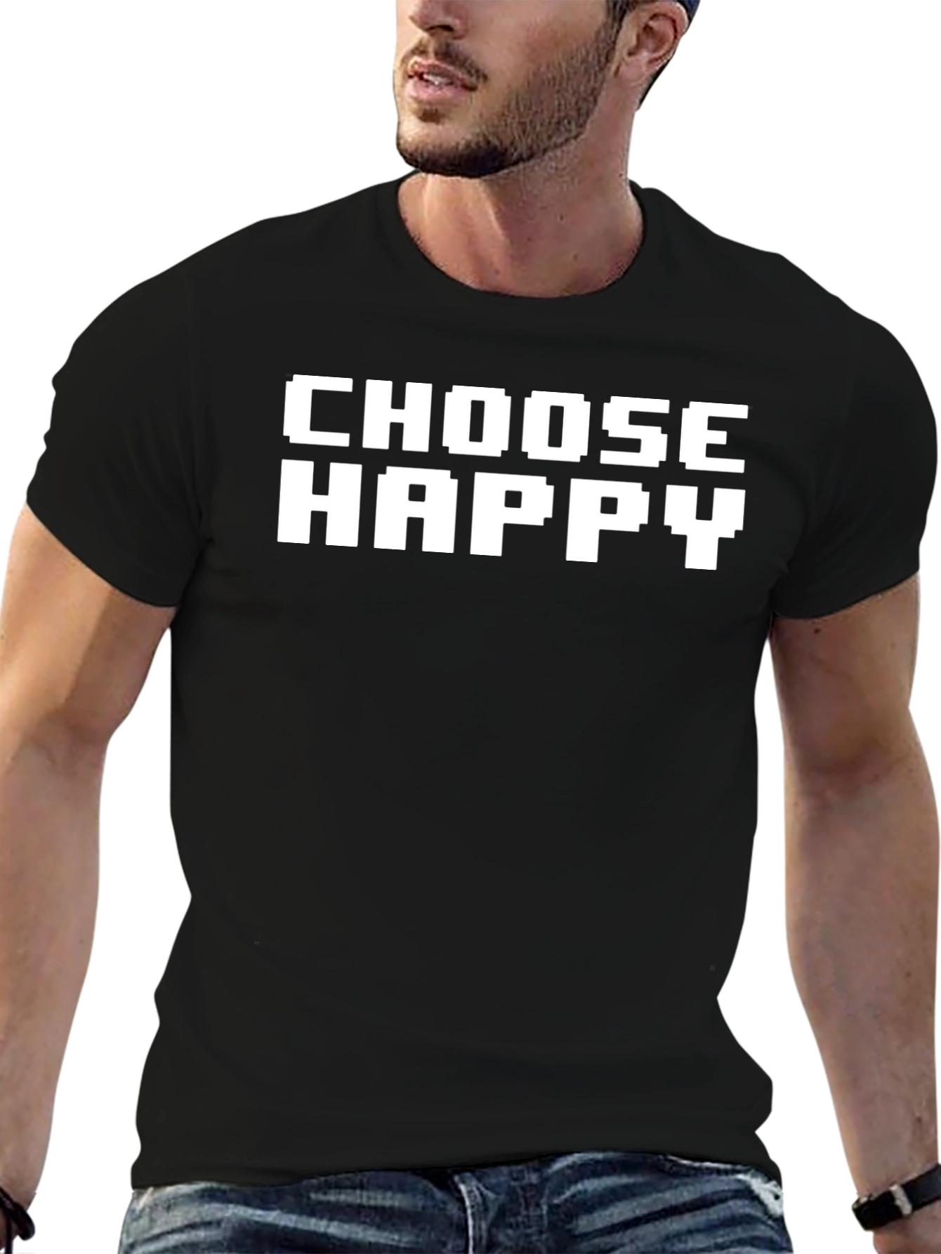 Choose Happy Graphic Tee - Soft Cotton Blend