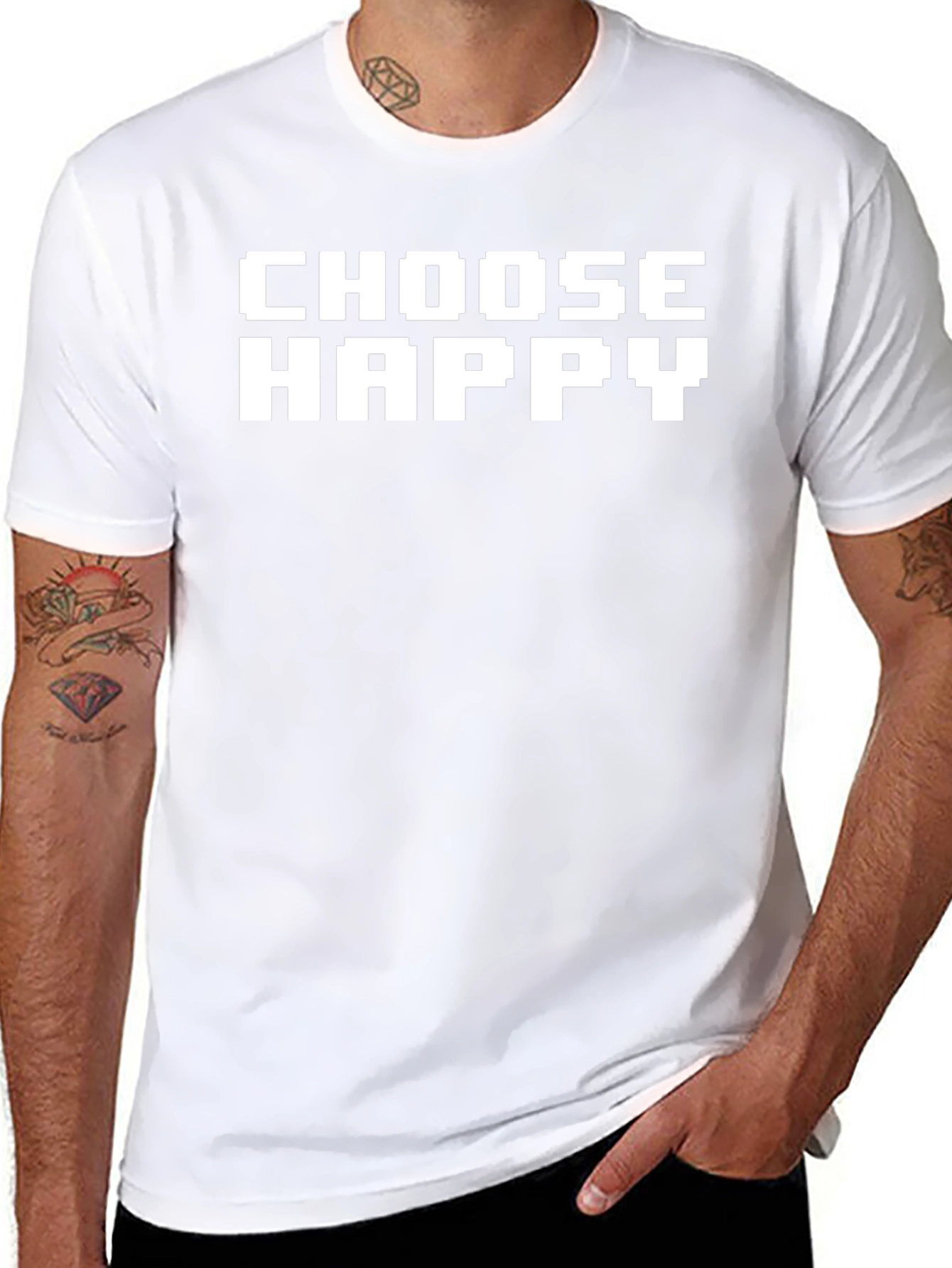 Choose Happy Graphic Tee - Soft Cotton Blend