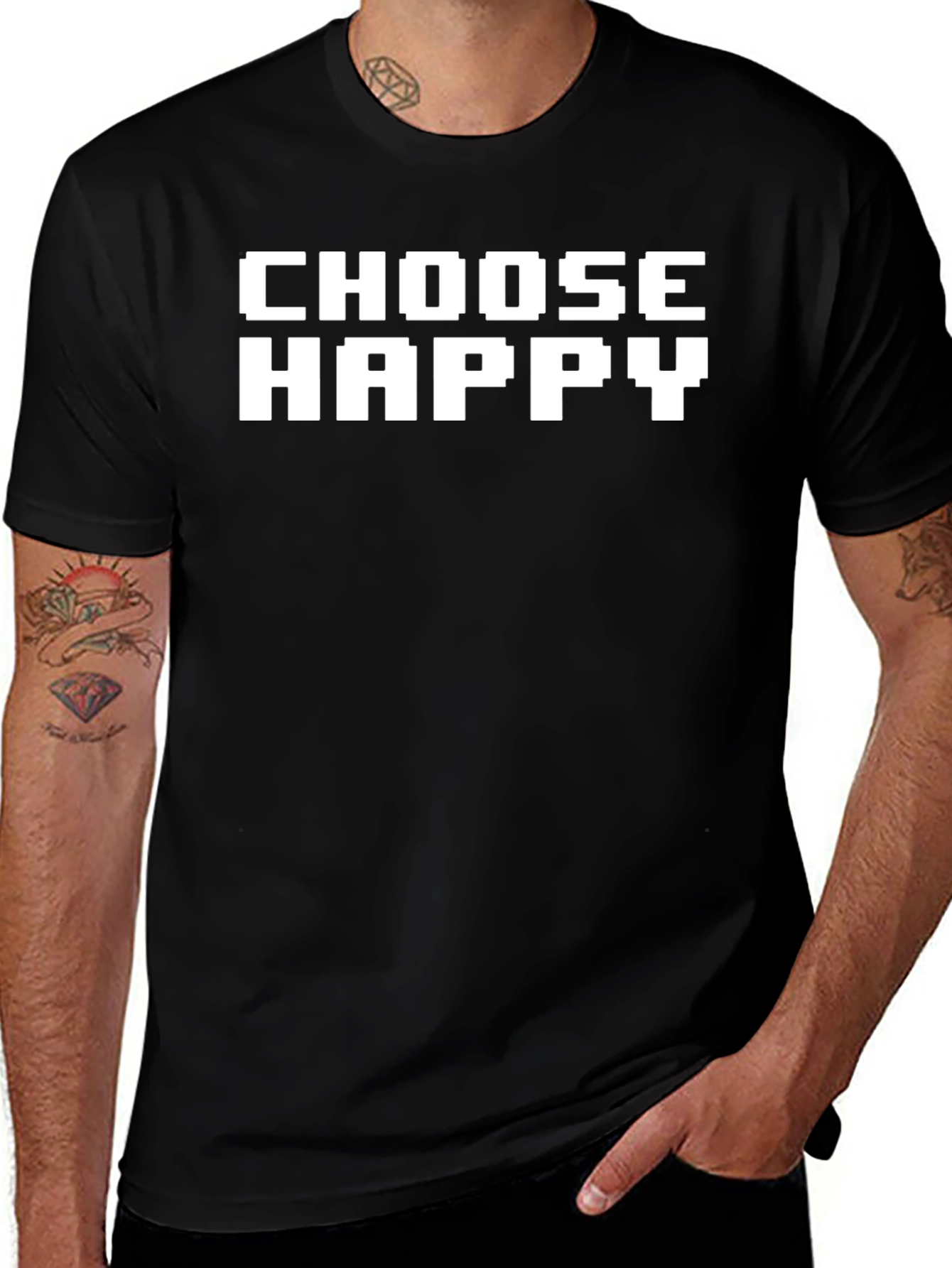 Choose Happy Graphic Tee - Soft Cotton Blend