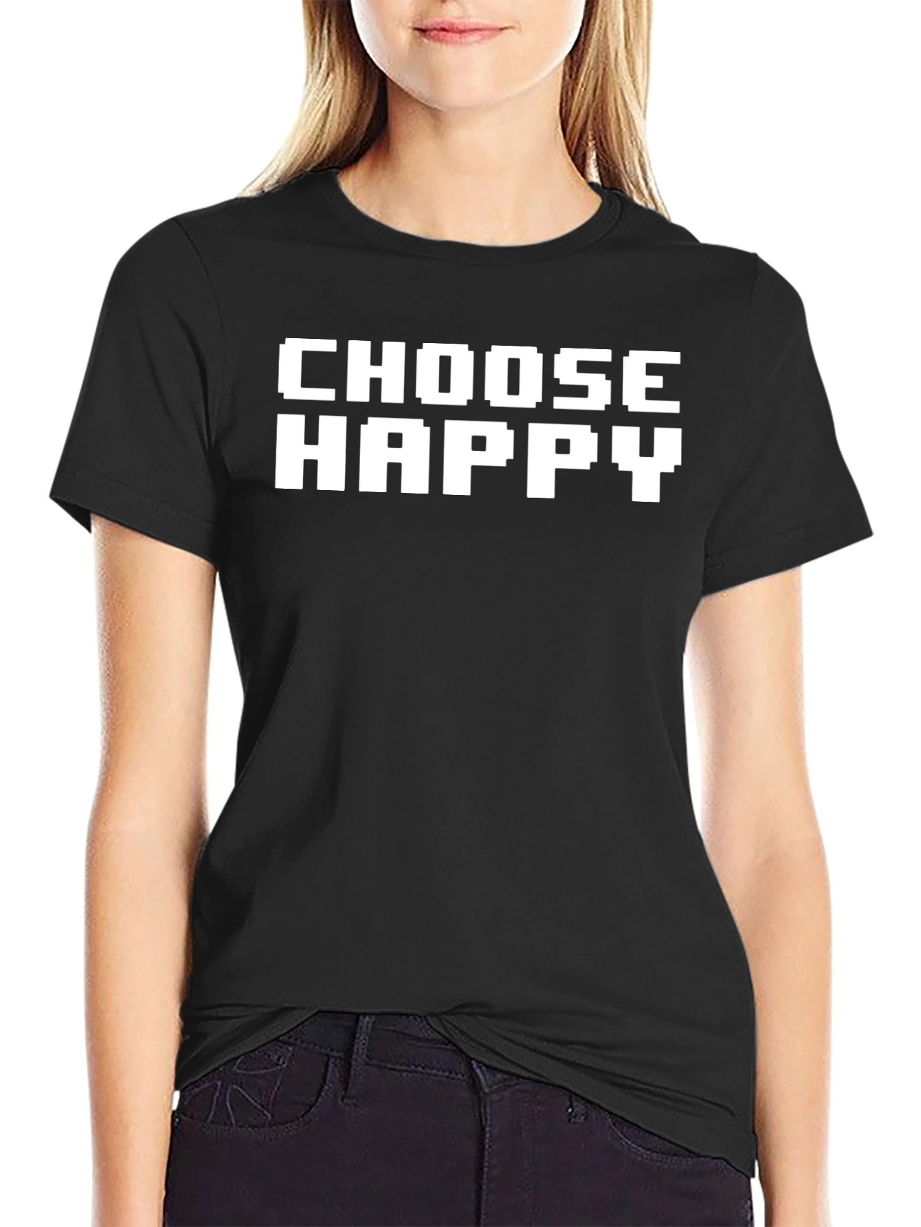 Choose Happy Graphic Tee - Soft Cotton Blend