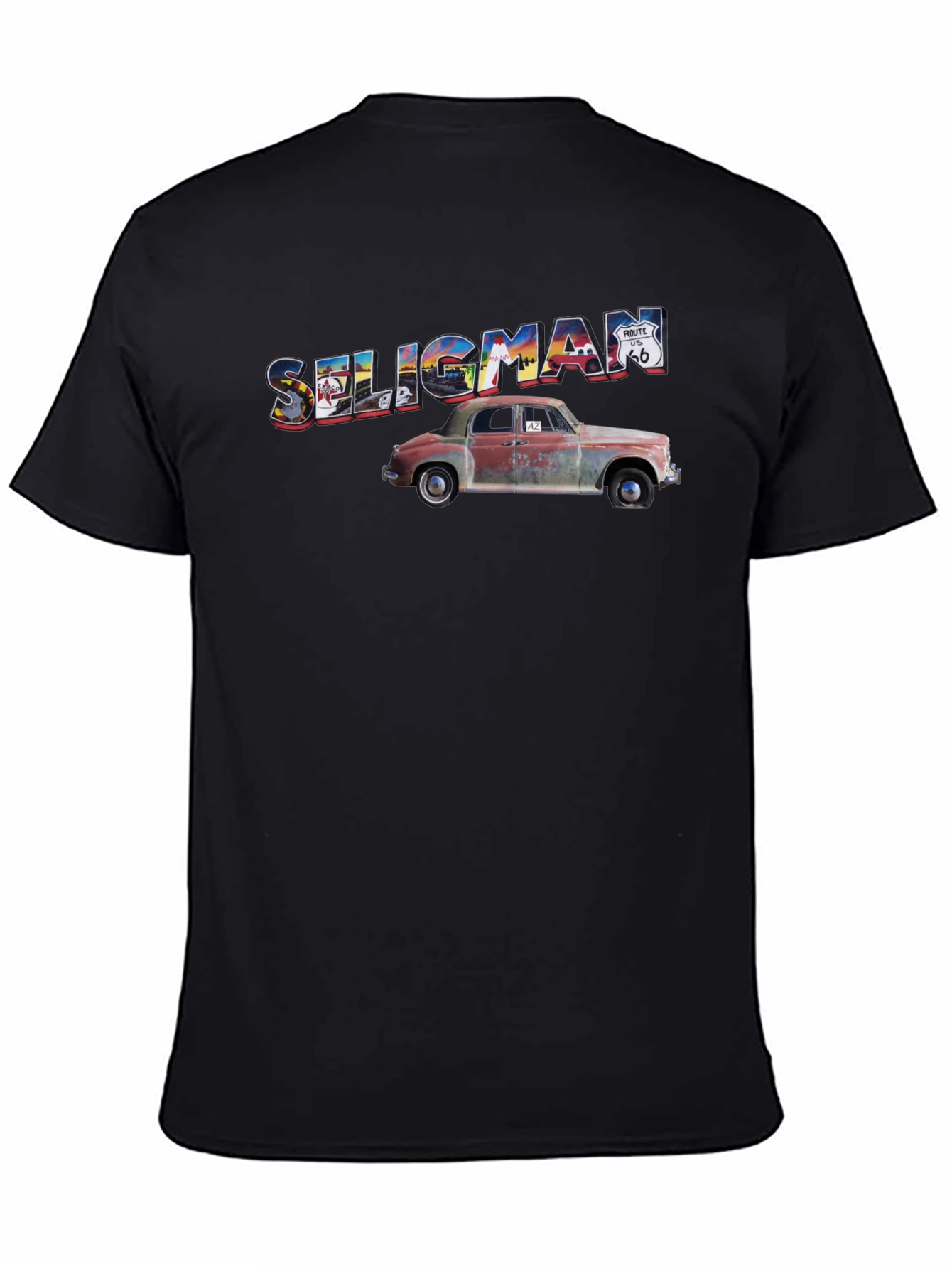 Seligman Route 66 Car Graphic T-Shirt