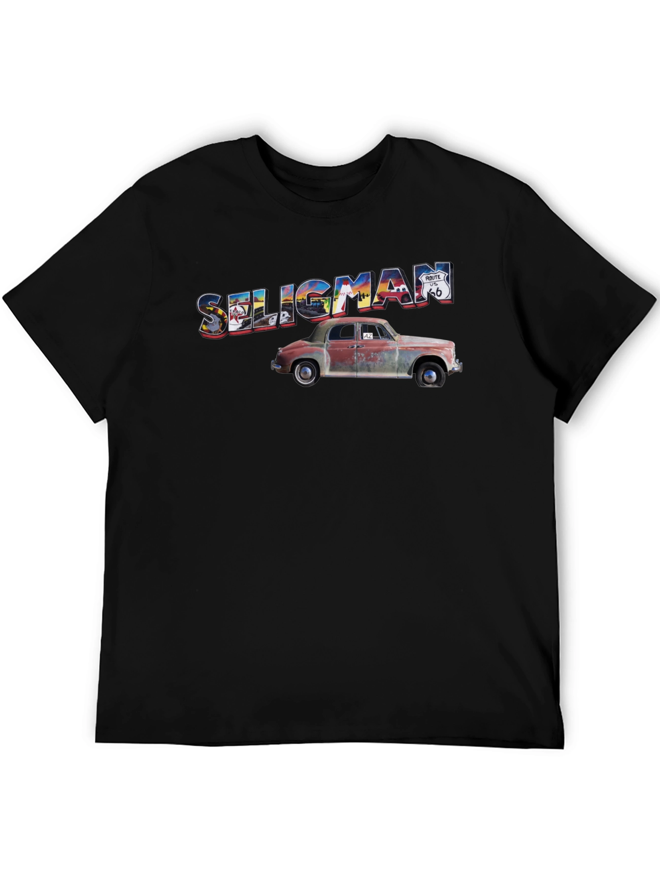 Seligman Route 66 Car Graphic T-Shirt