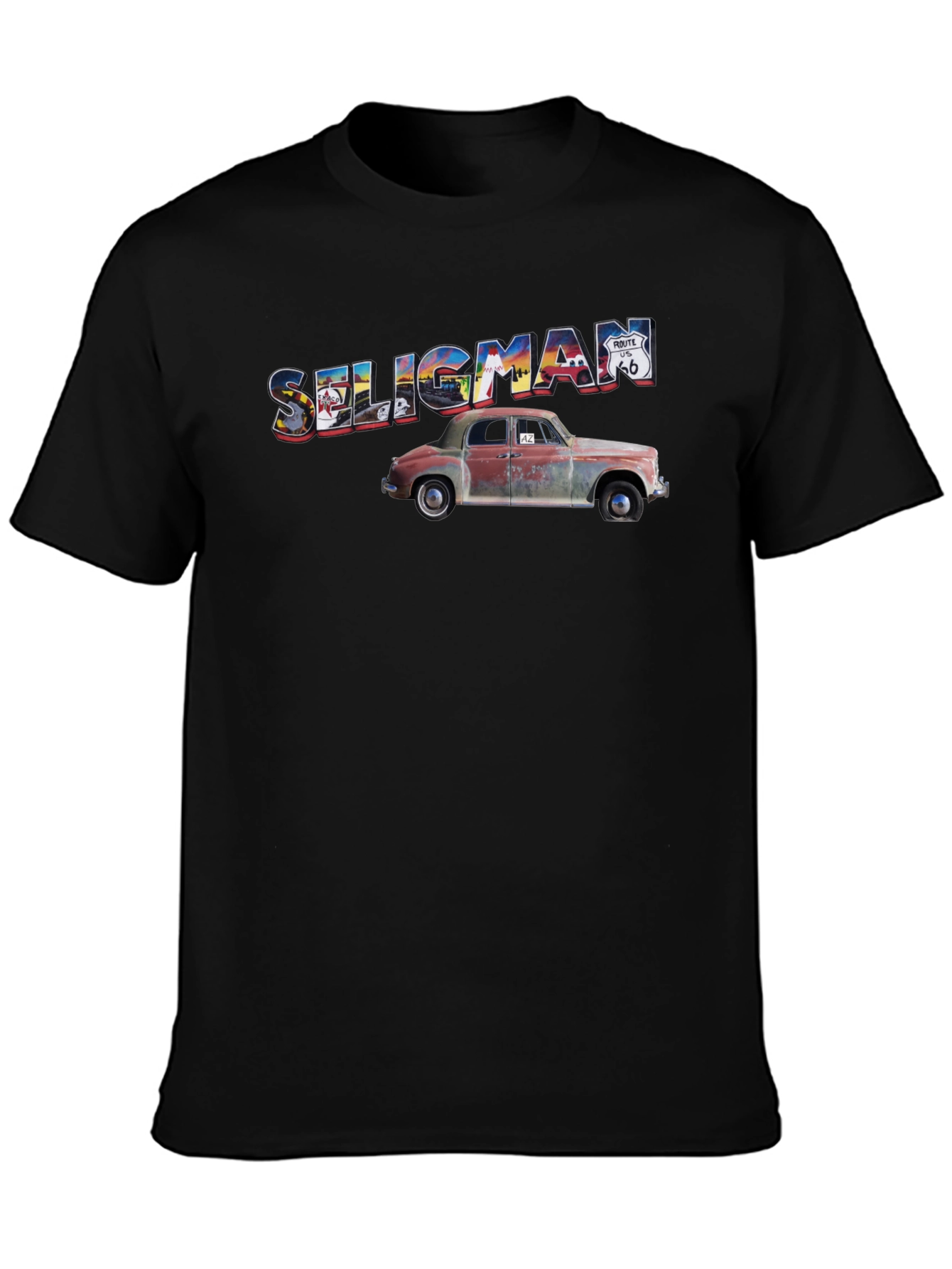 Seligman Route 66 Car Graphic T-Shirt