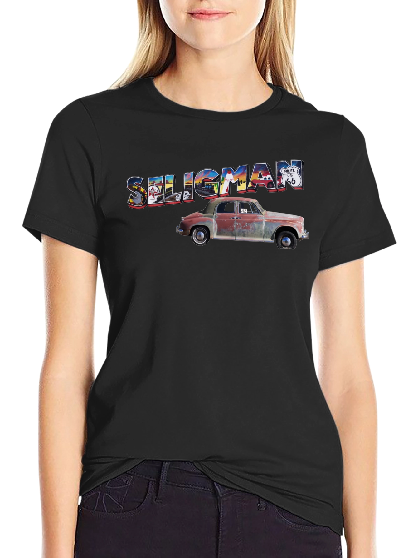 Seligman Route 66 Car Graphic T-Shirt