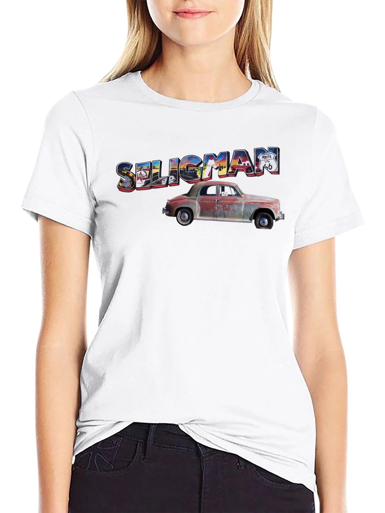 Seligman Route 66 Car Graphic T-Shirt