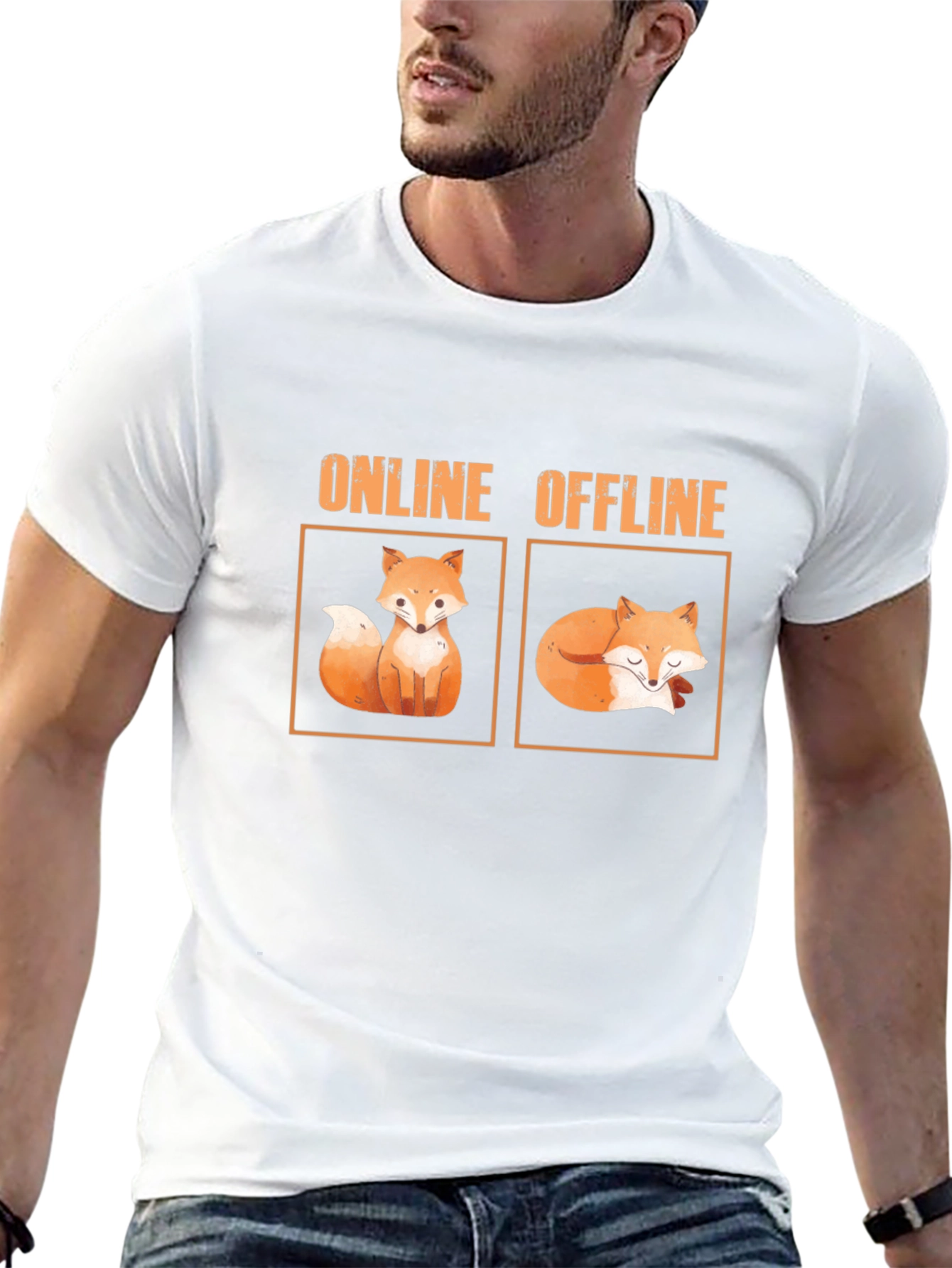Online Offline Fox Graphic Tee