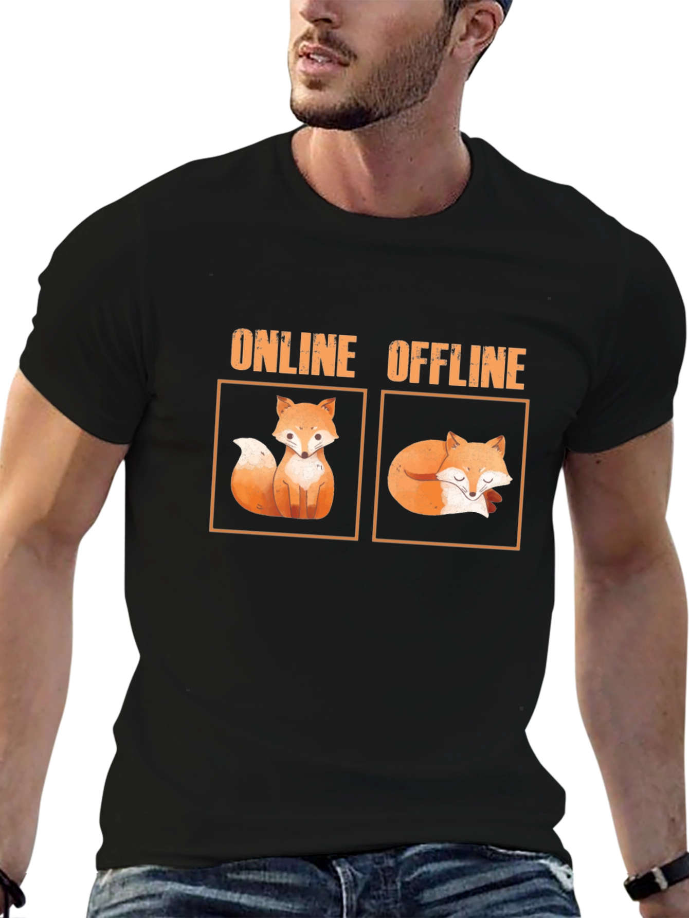 Online Offline Fox Graphic Tee