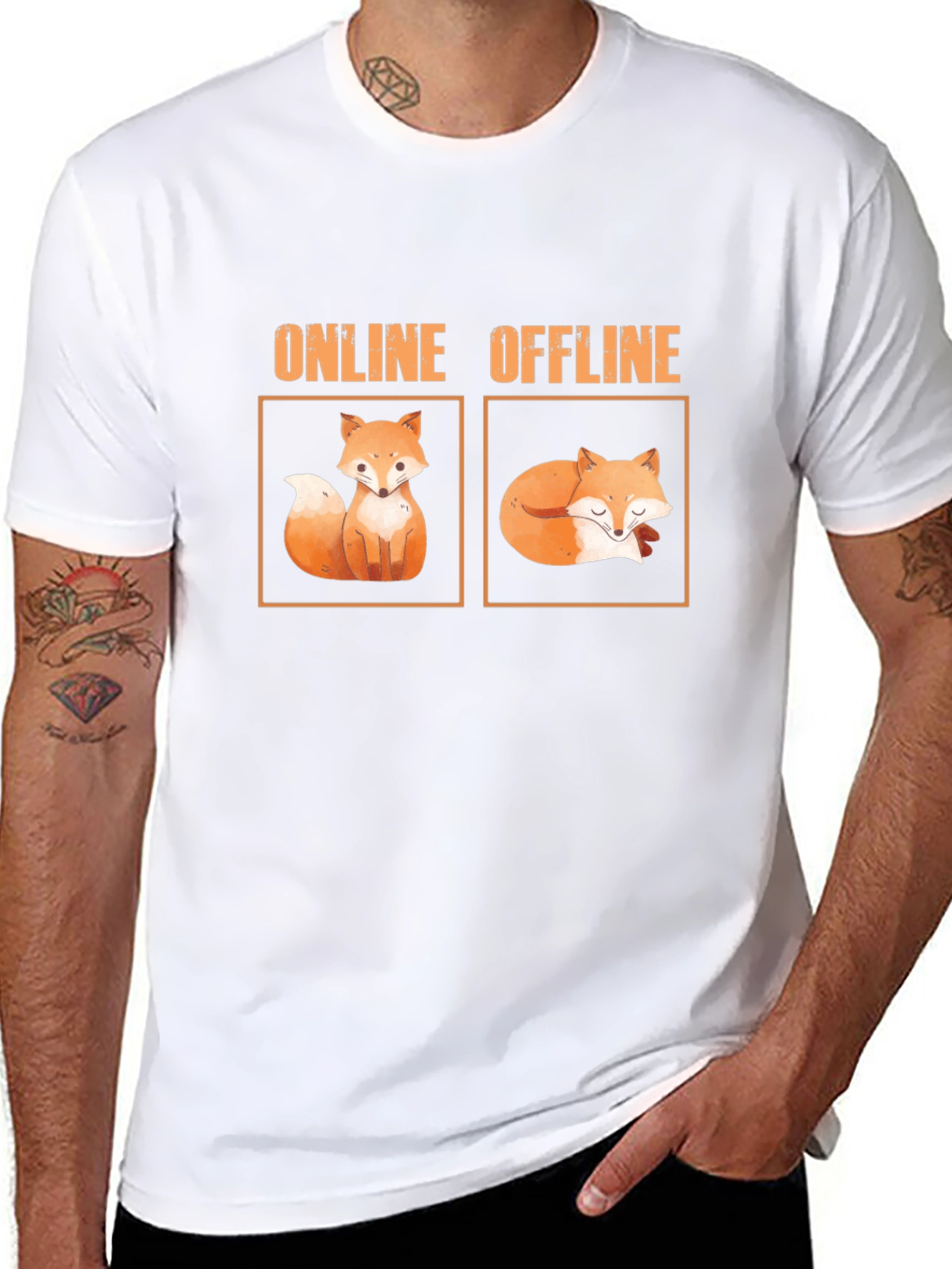 Online Offline Fox Graphic Tee