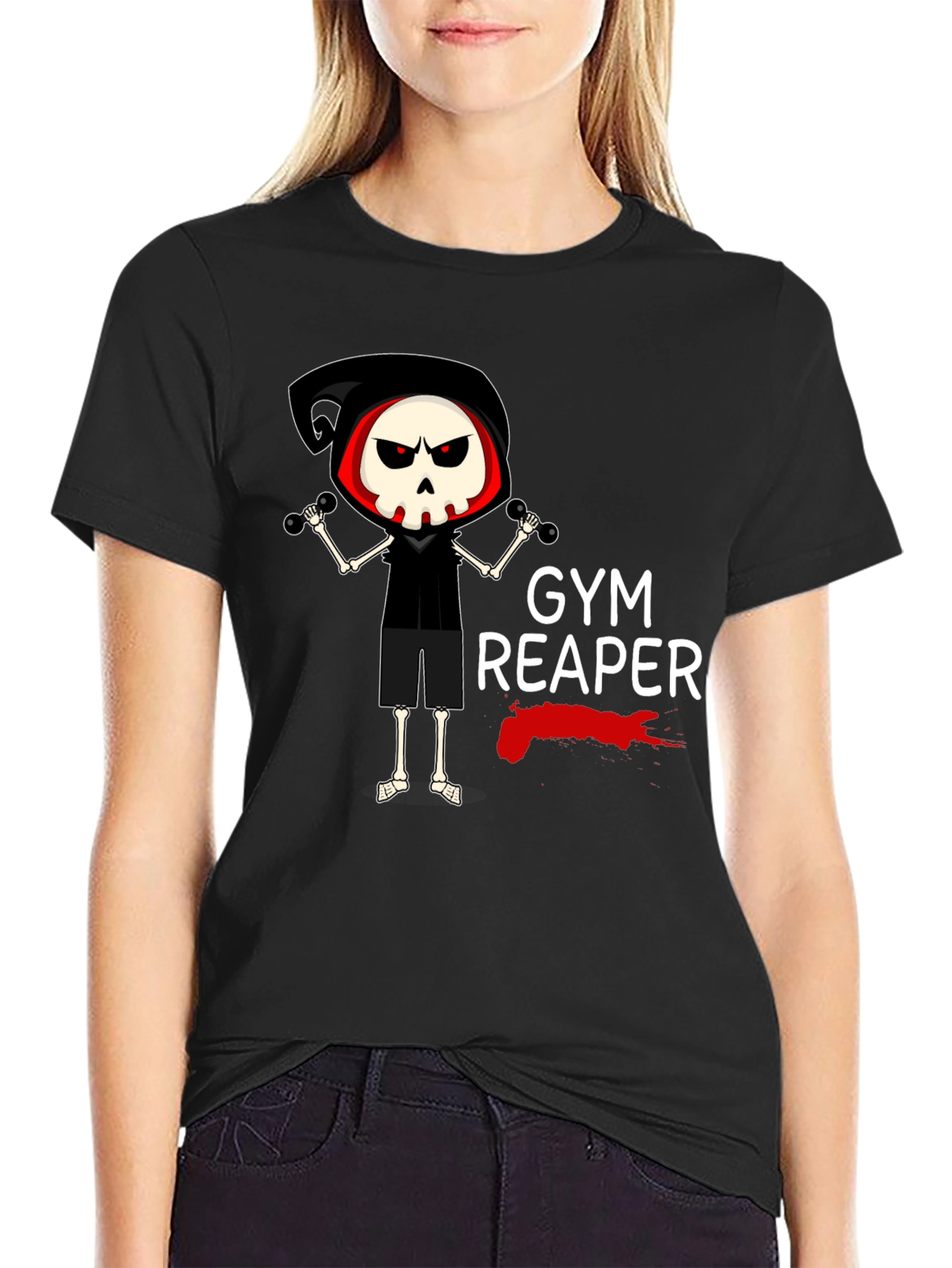 Gym Reaper Graphic Tee - Funny Workout T-Shirt