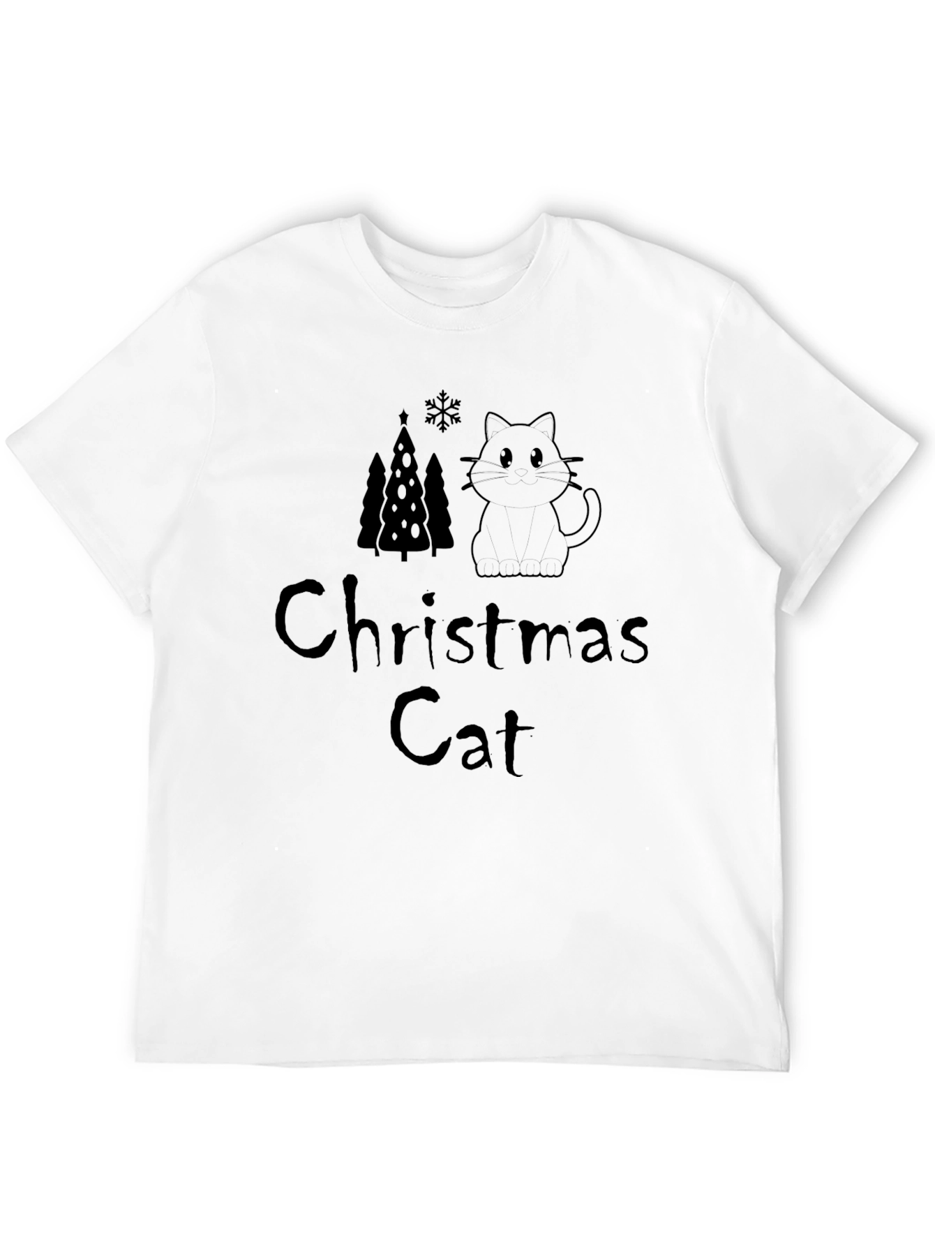 Christmas Cat Graphic T-Shirt