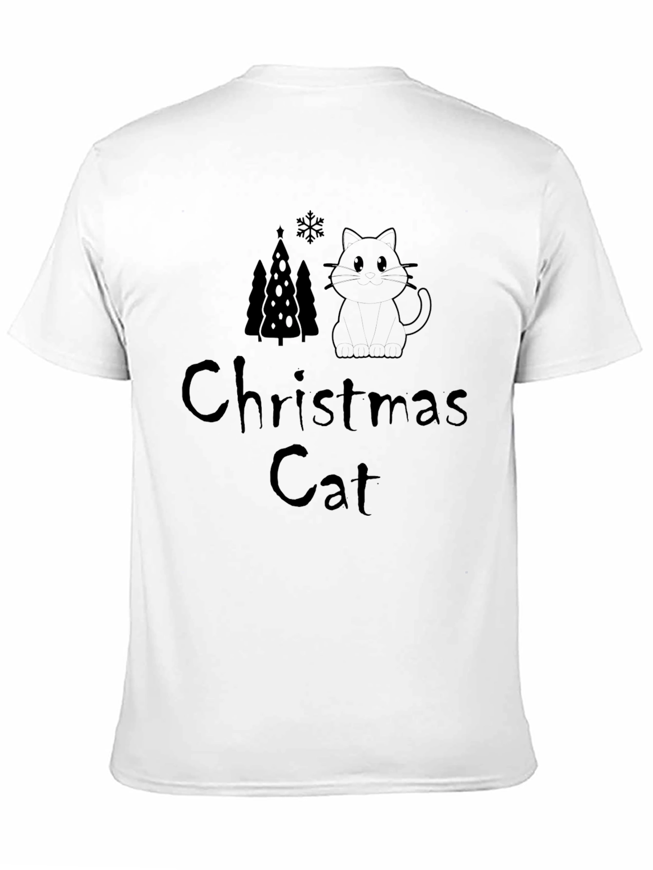 Christmas Cat Graphic T-Shirt