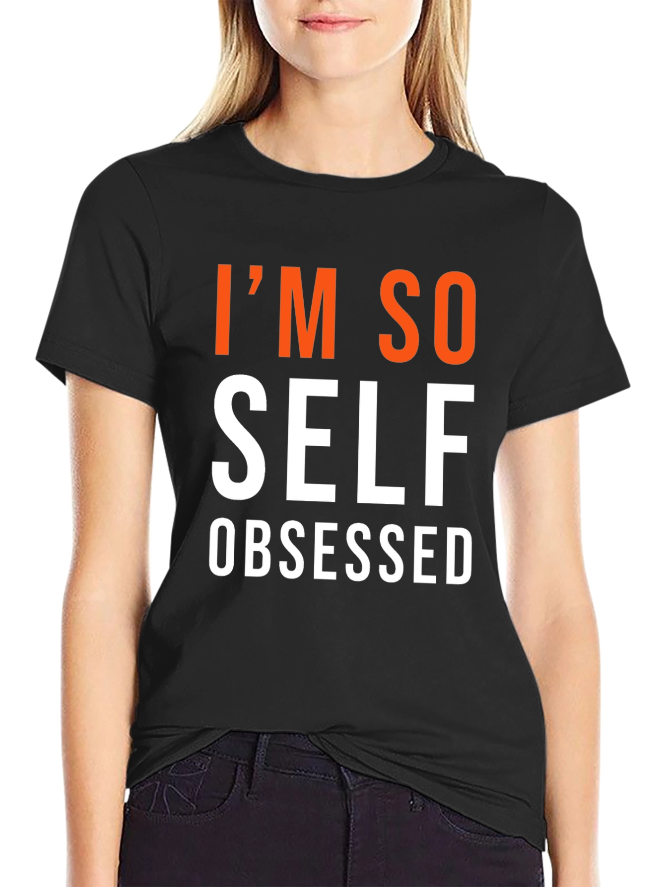 Im So Self Obsessed Graphic Tee - Black