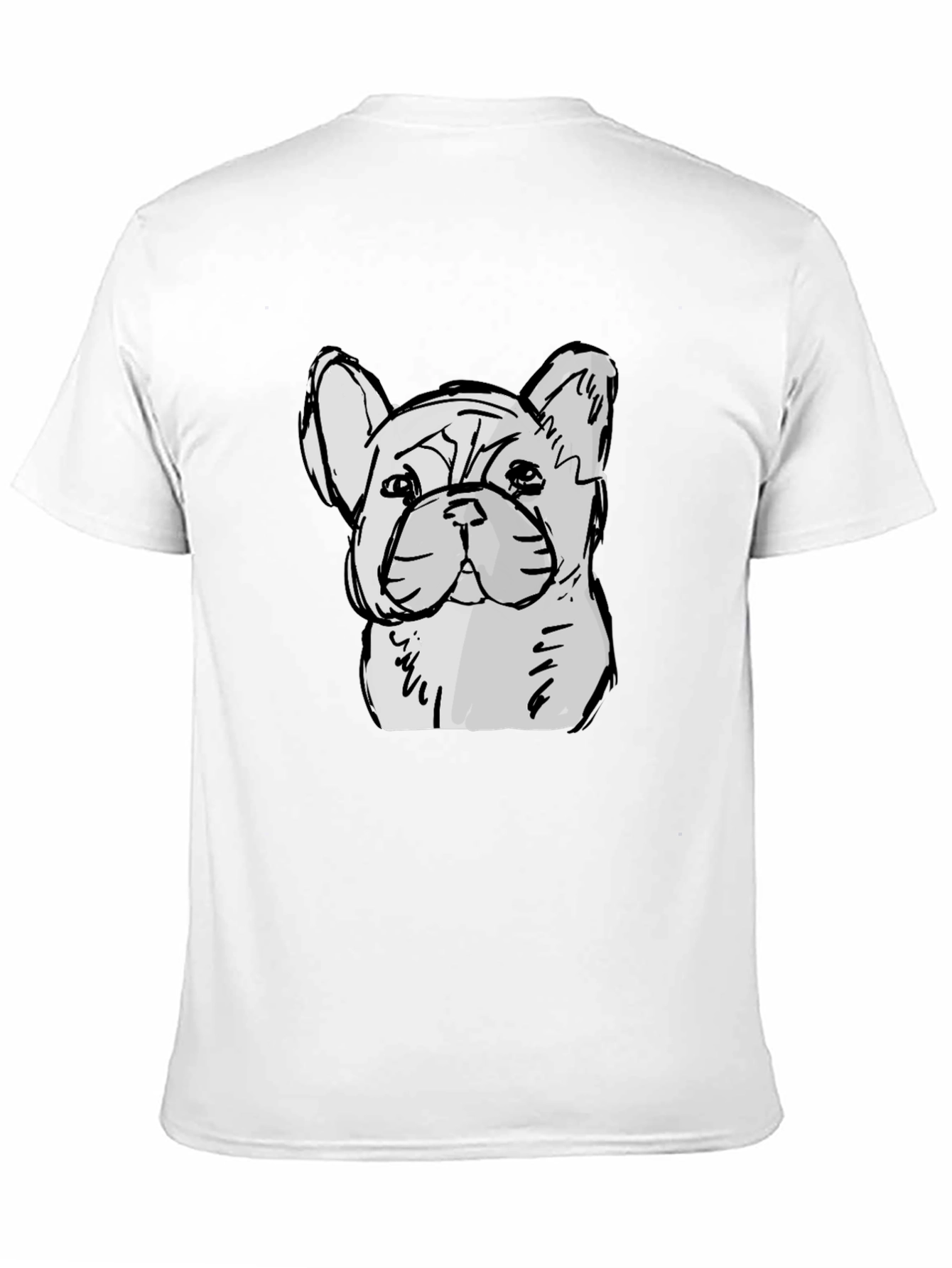 French Bulldog Sketch Graphic Black T-Shirt
