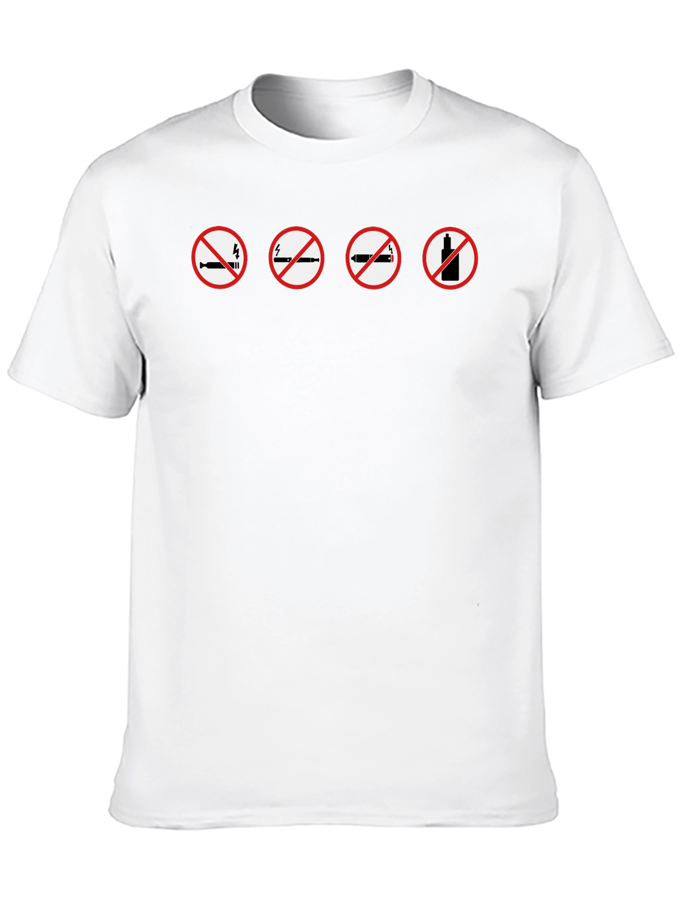 No Vaping Graphic Tee - Black Cotton T-Shirt