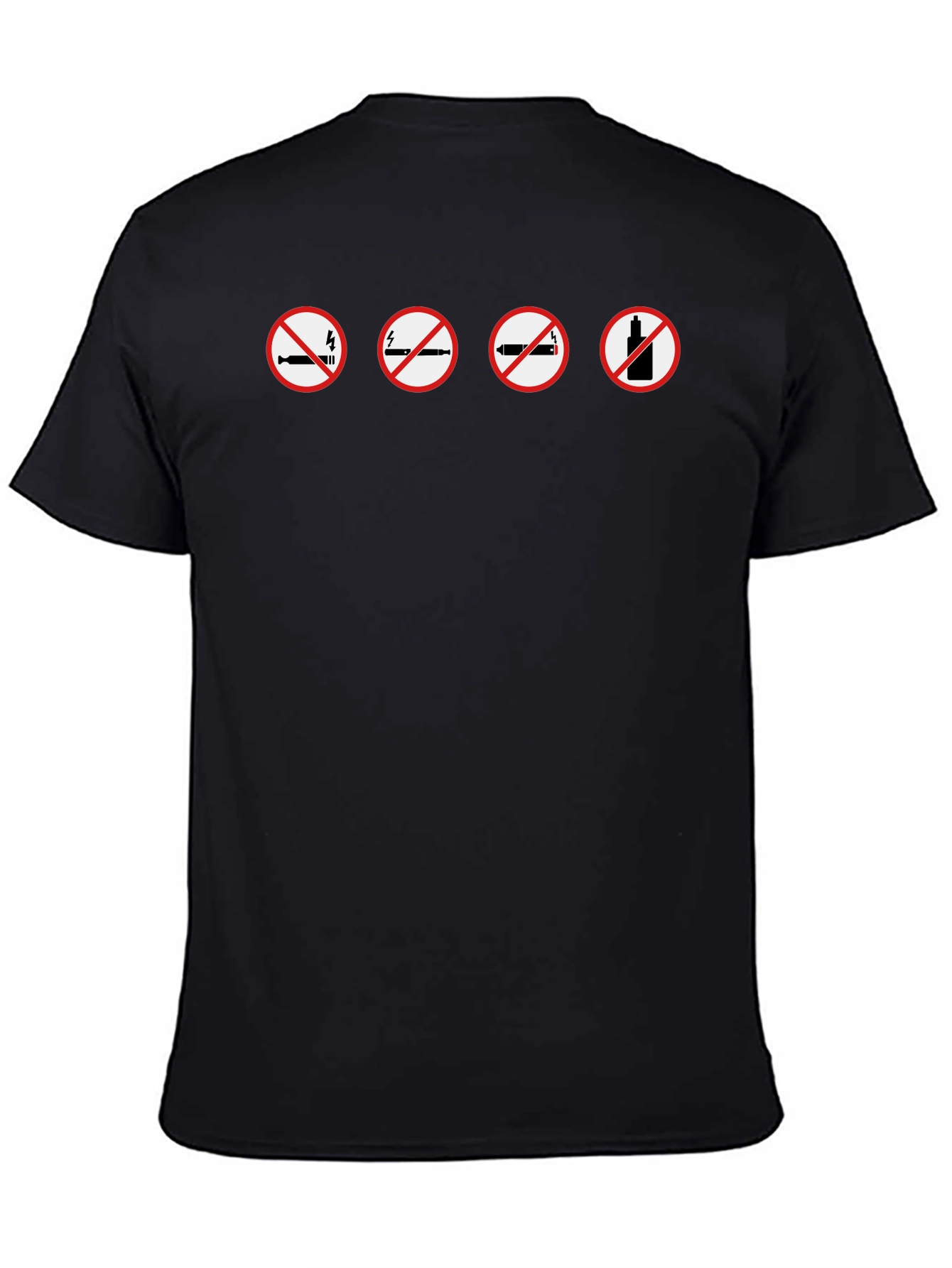 No Vaping Graphic Tee - Black Cotton T-Shirt