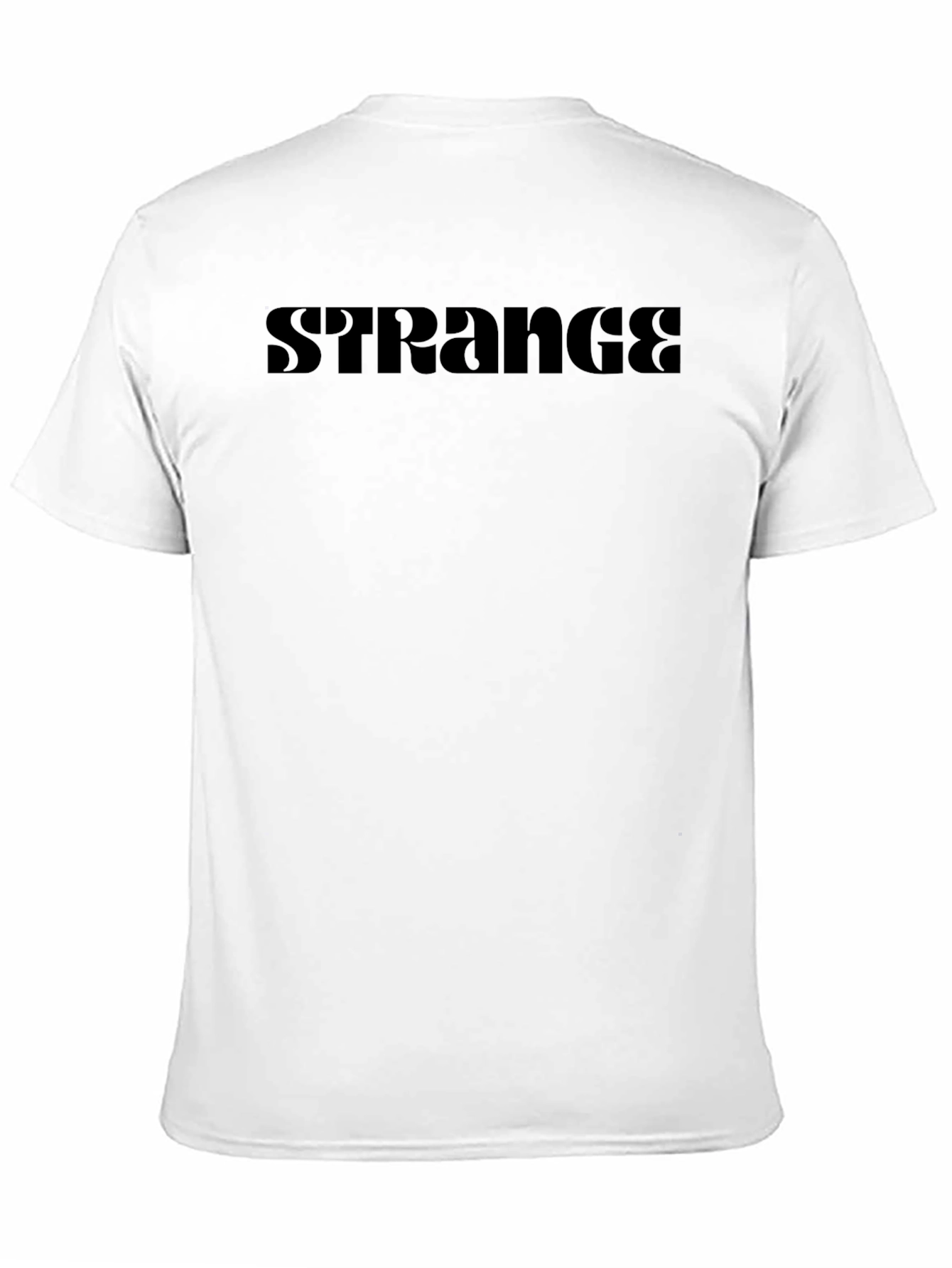 Strange Graphic Tee - Soft Black Cotton T-Shirt