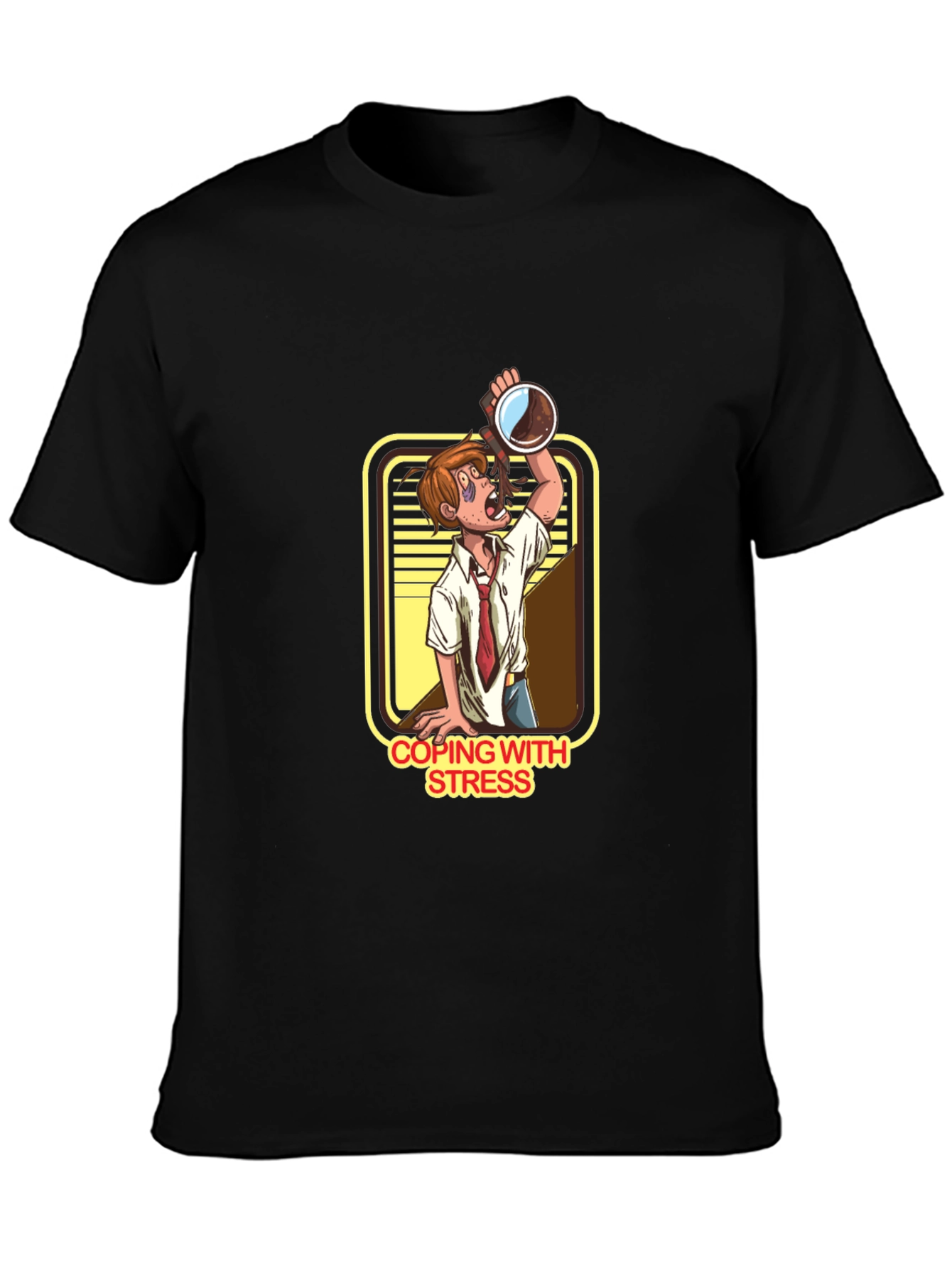 Coping With Stress Cartoon T-Shirt