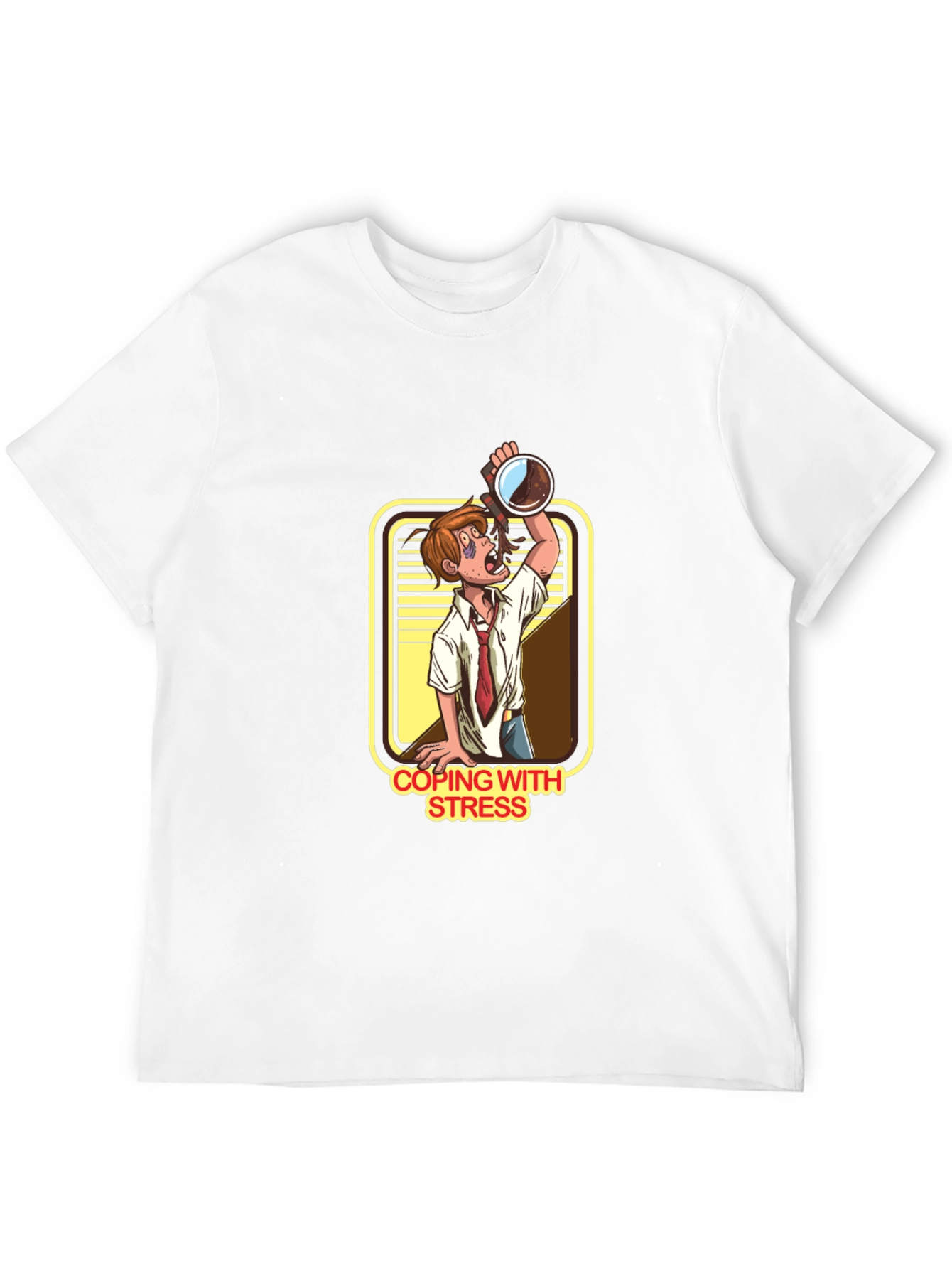 Coping With Stress Cartoon T-Shirt