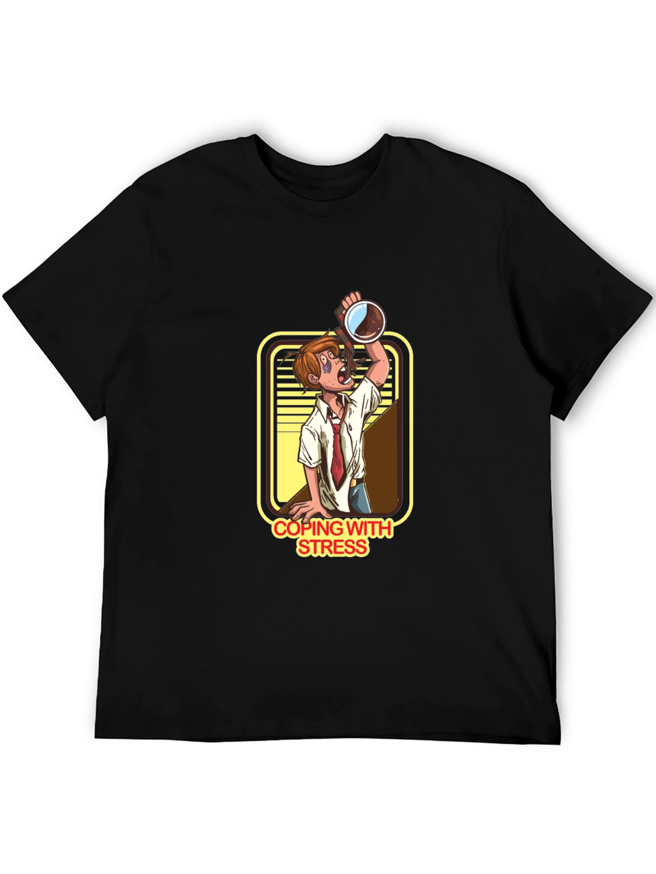 Coping With Stress Cartoon T-Shirt