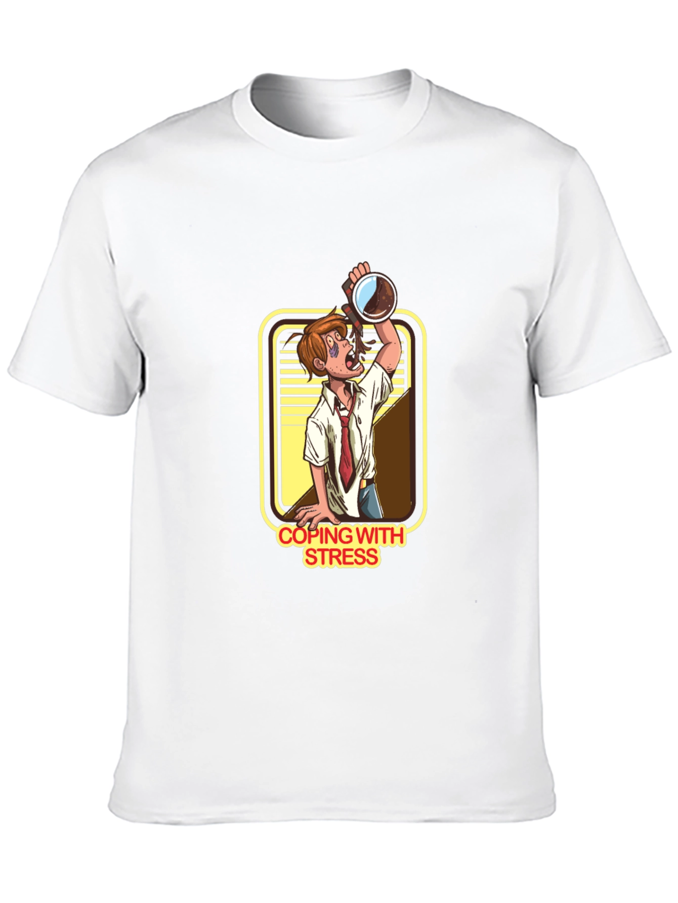Coping With Stress Cartoon T-Shirt