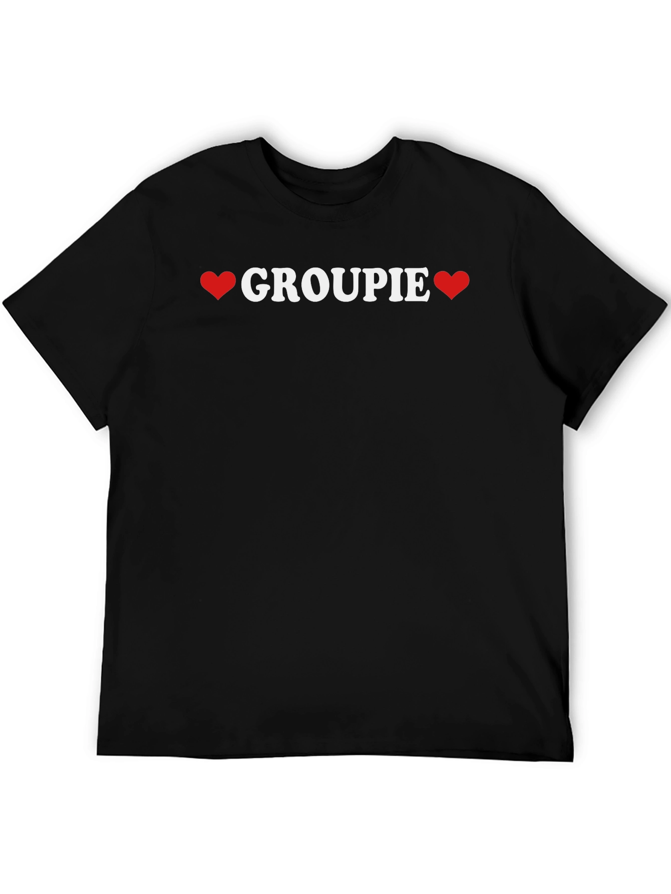Groupie Heart Graphic Tee - Soft Cotton Crewneck T-Shirt