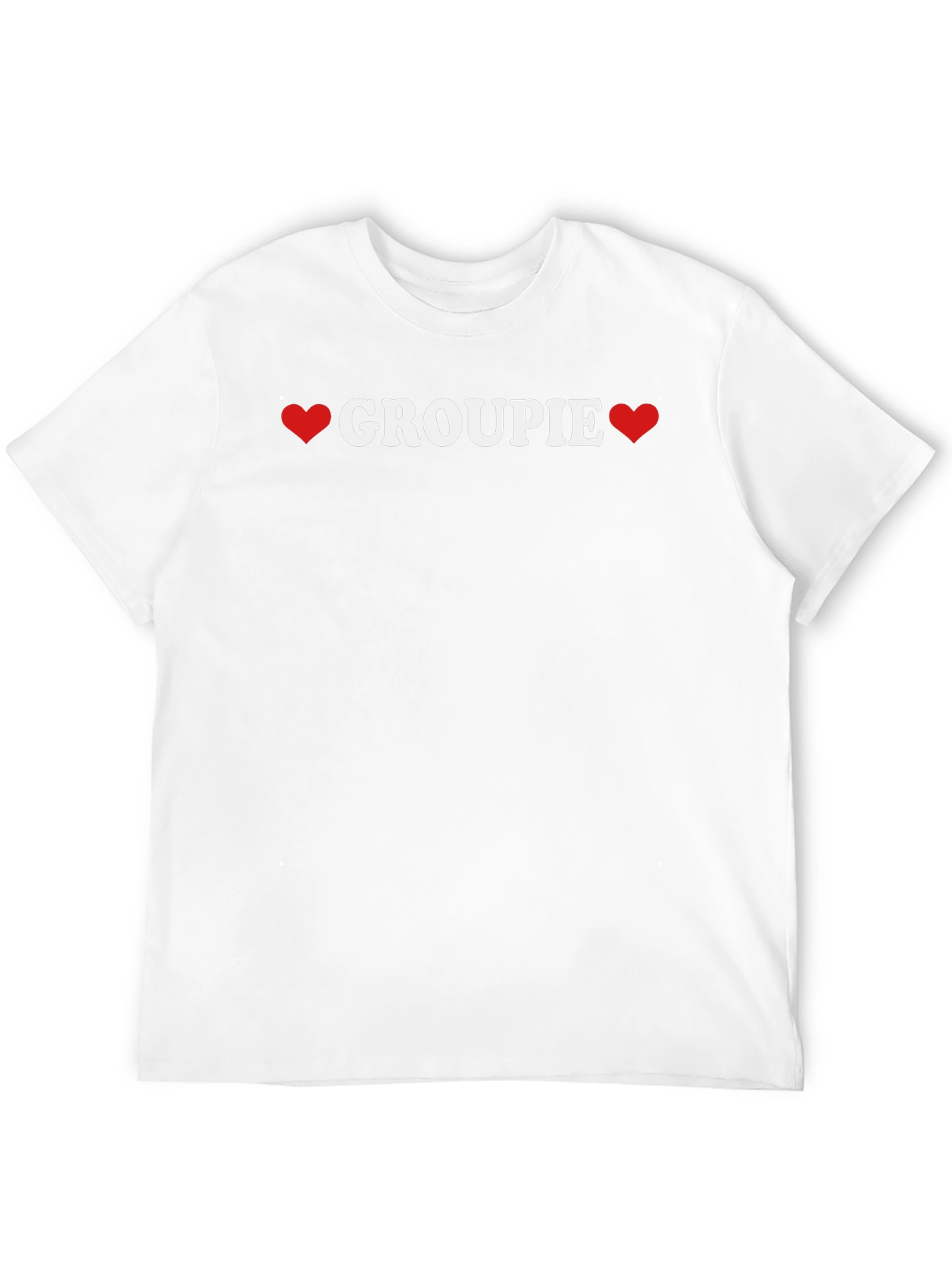 Groupie Heart Graphic Tee - Soft Cotton Crewneck T-Shirt