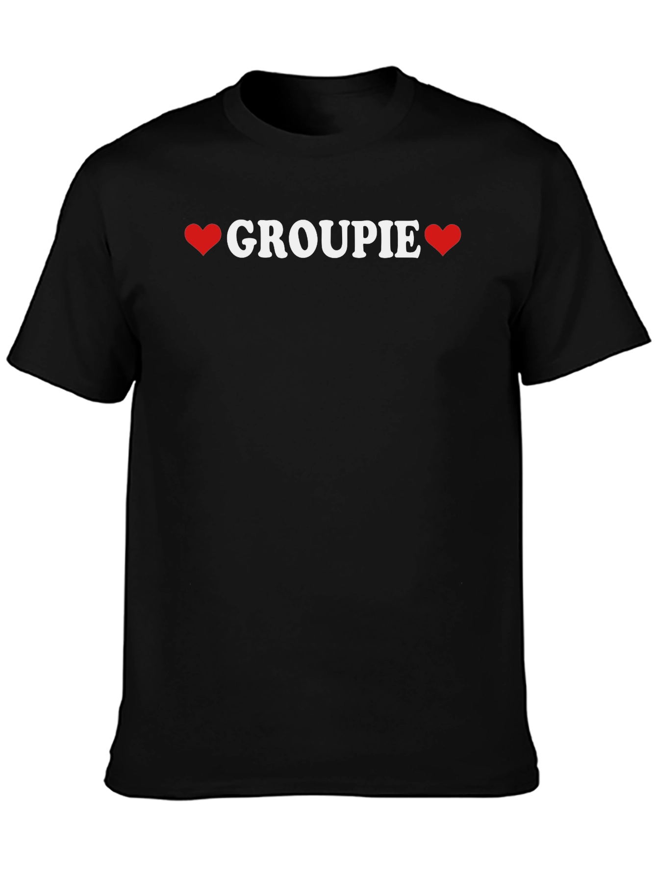 Groupie Heart Graphic Tee - Soft Cotton Crewneck T-Shirt