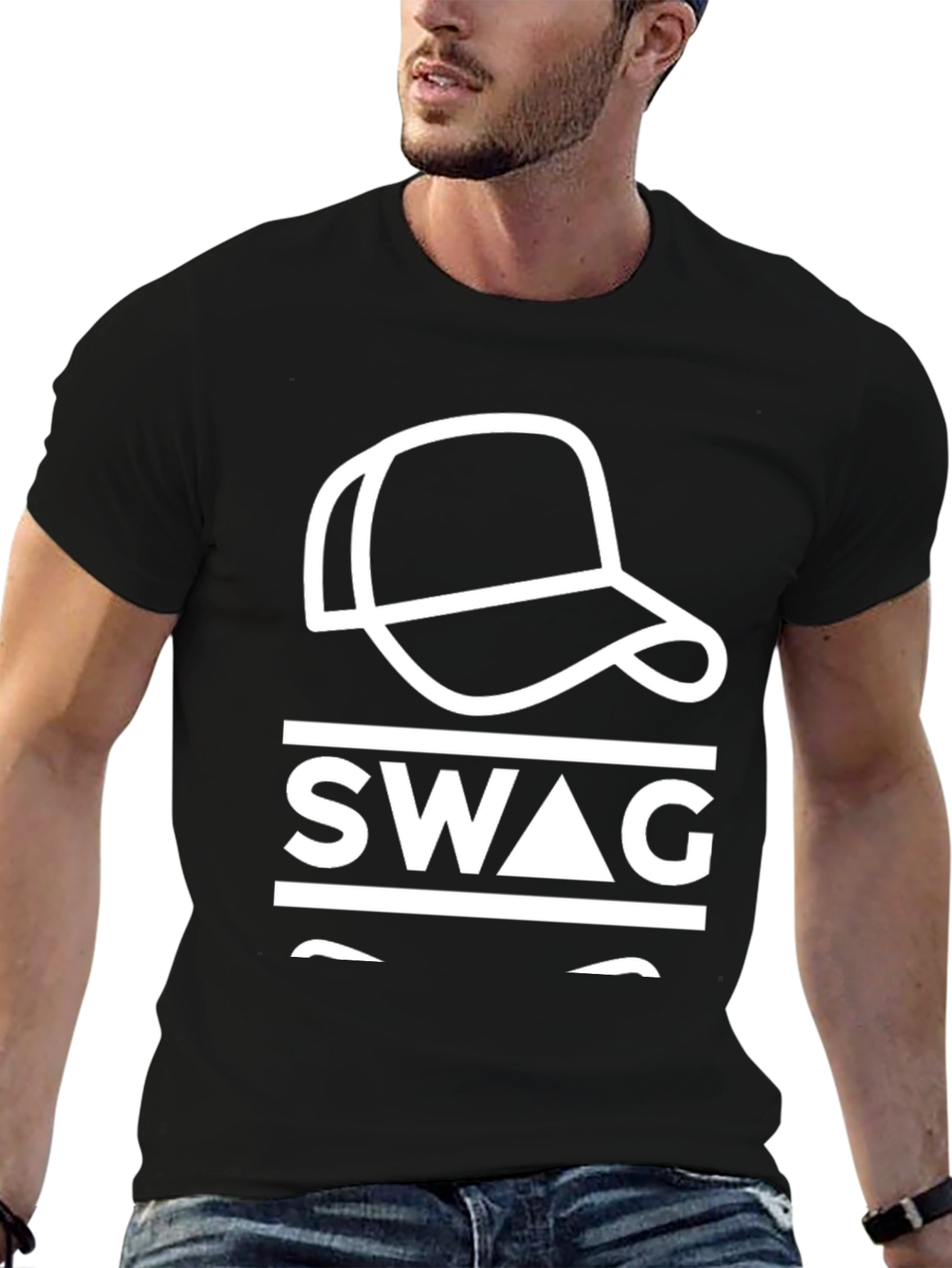 Swag Graphic Tee - Cool & Casual Black T-Shirt