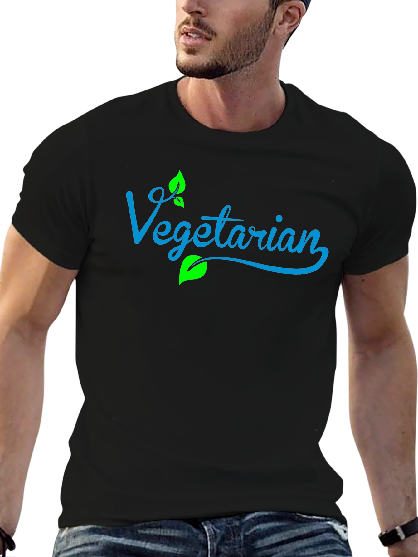 Vegan Vegetarian Graphic Tee - Black