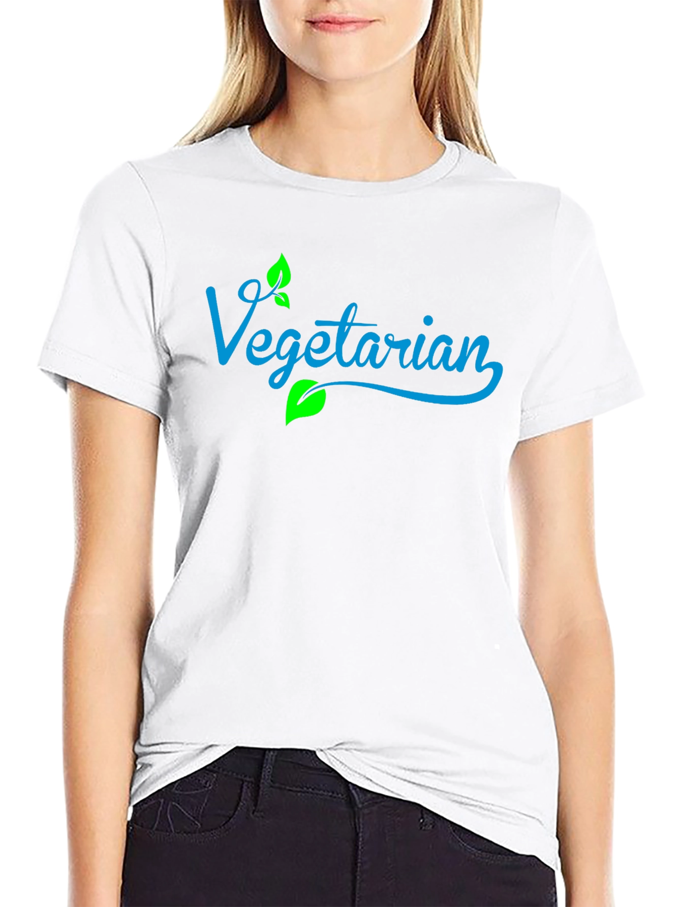 Vegan Vegetarian Graphic Tee - Black