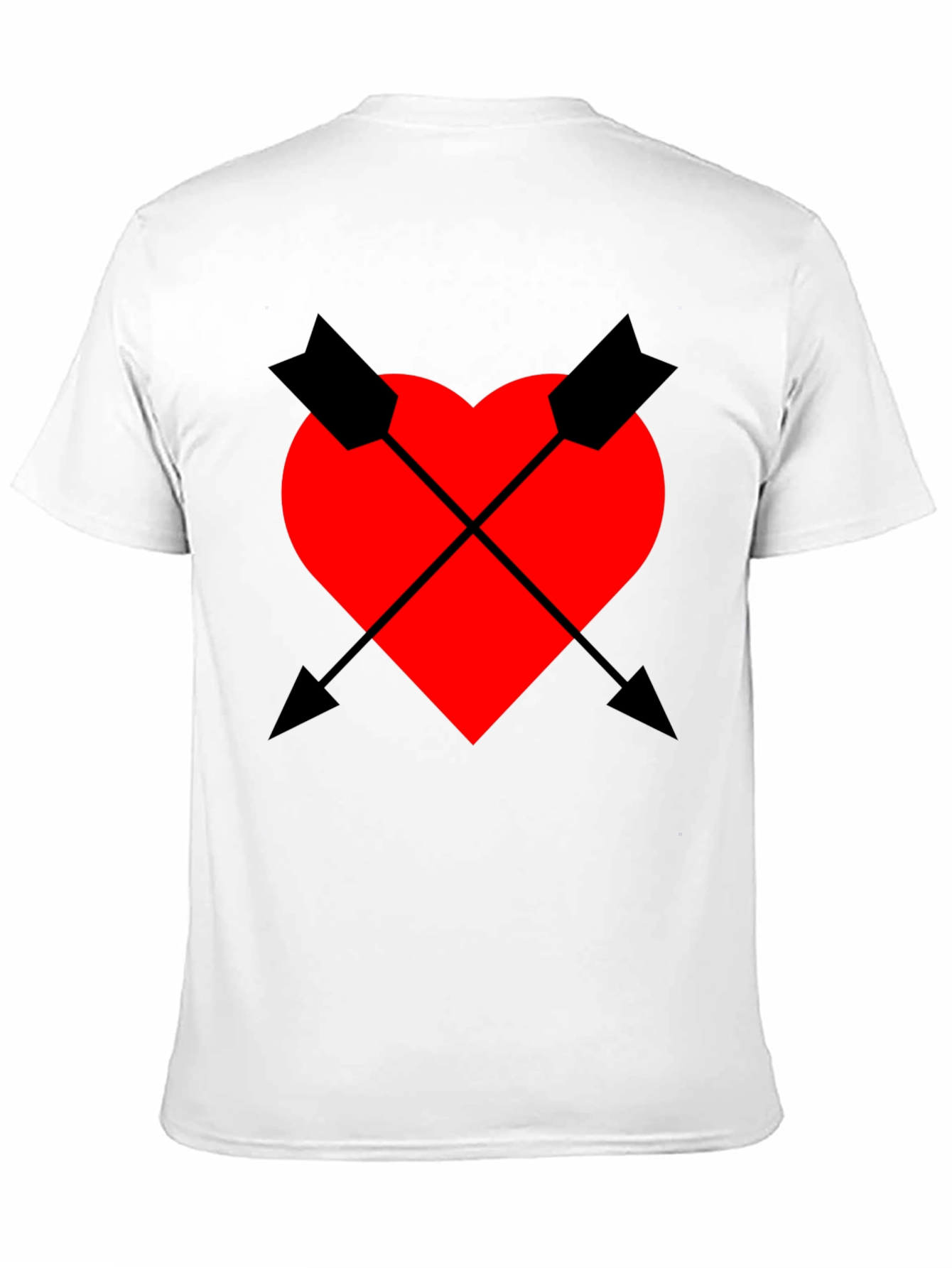 Heart & Arrow Graphic Tee - Black Casual Fit