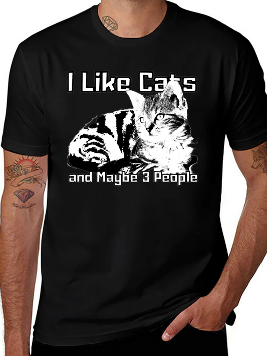 I Like Cats T-Shirt Funny Cat Lover Graphic Tee